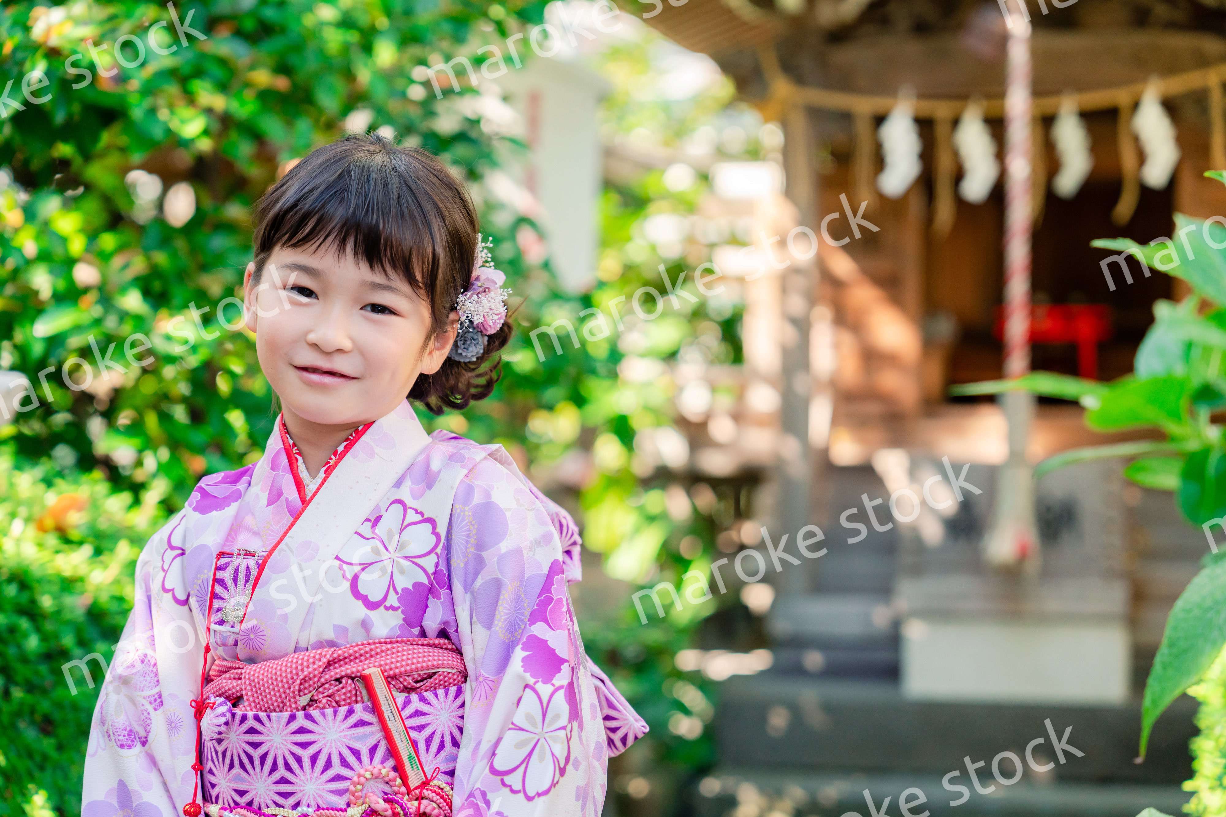 着物姿の女の子（七五三）