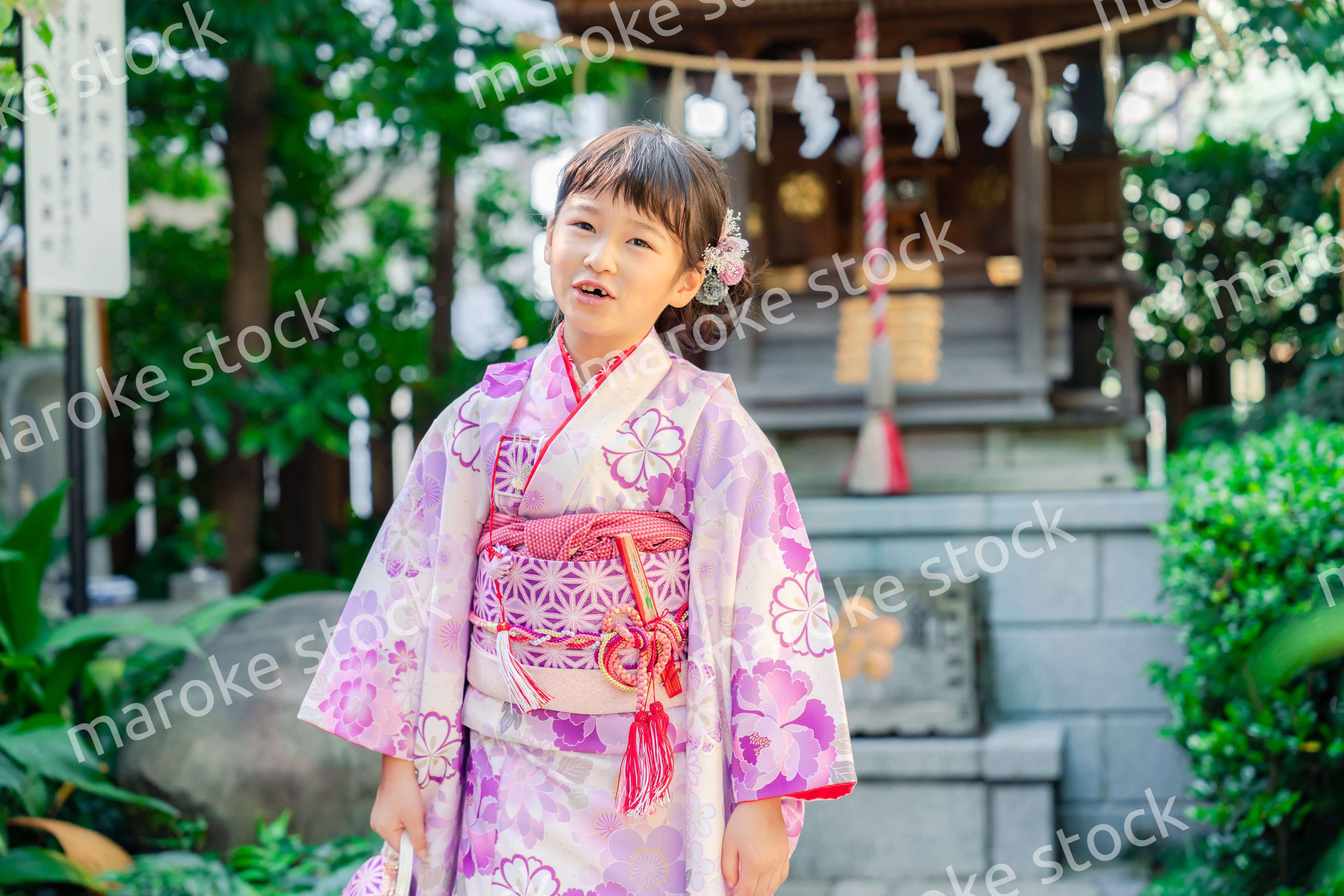 着物姿の女の子（七五三）