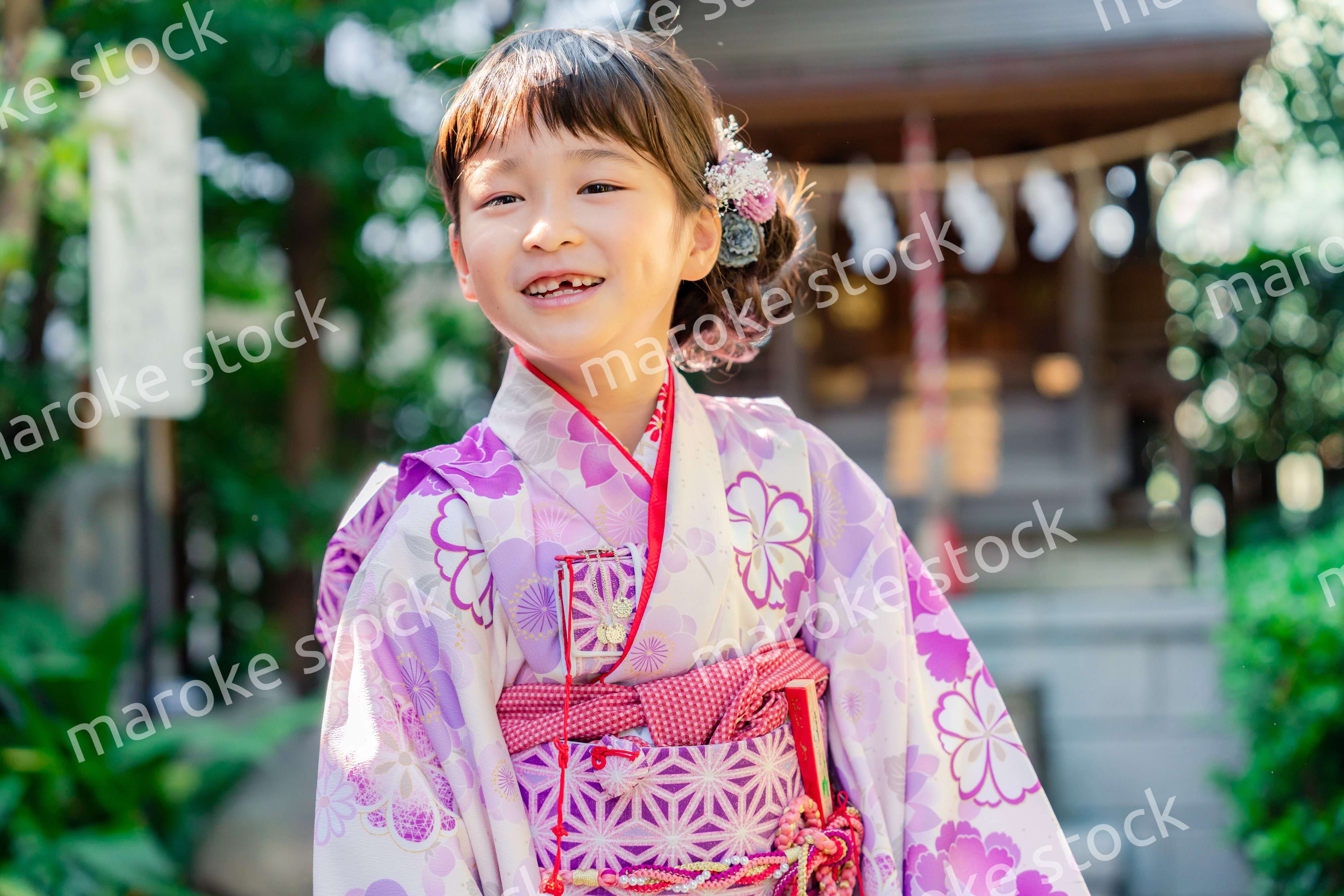 着物姿の女の子（七五三）