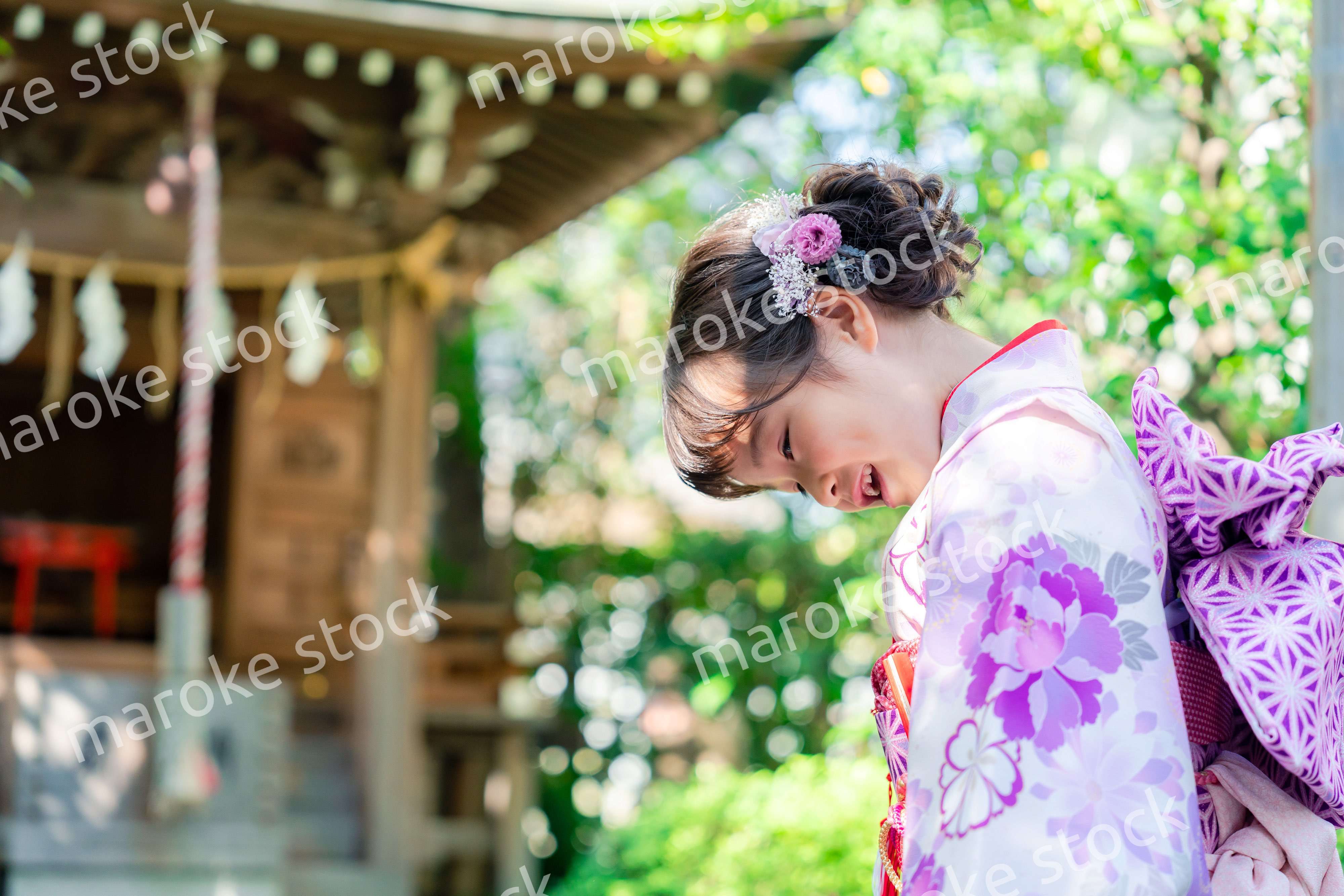 着物姿の女の子（七五三）