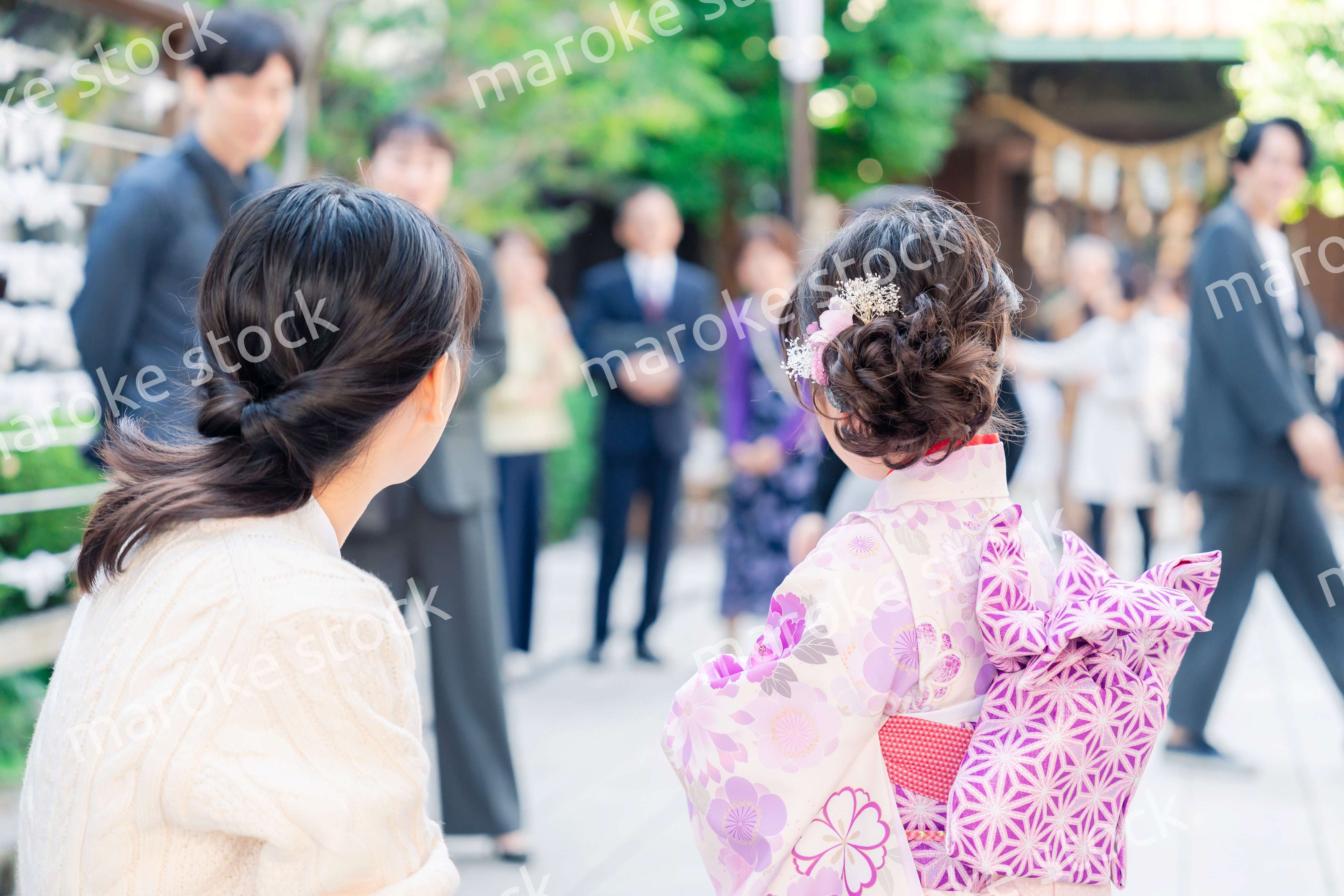 親戚が集まる七五三のお祝い