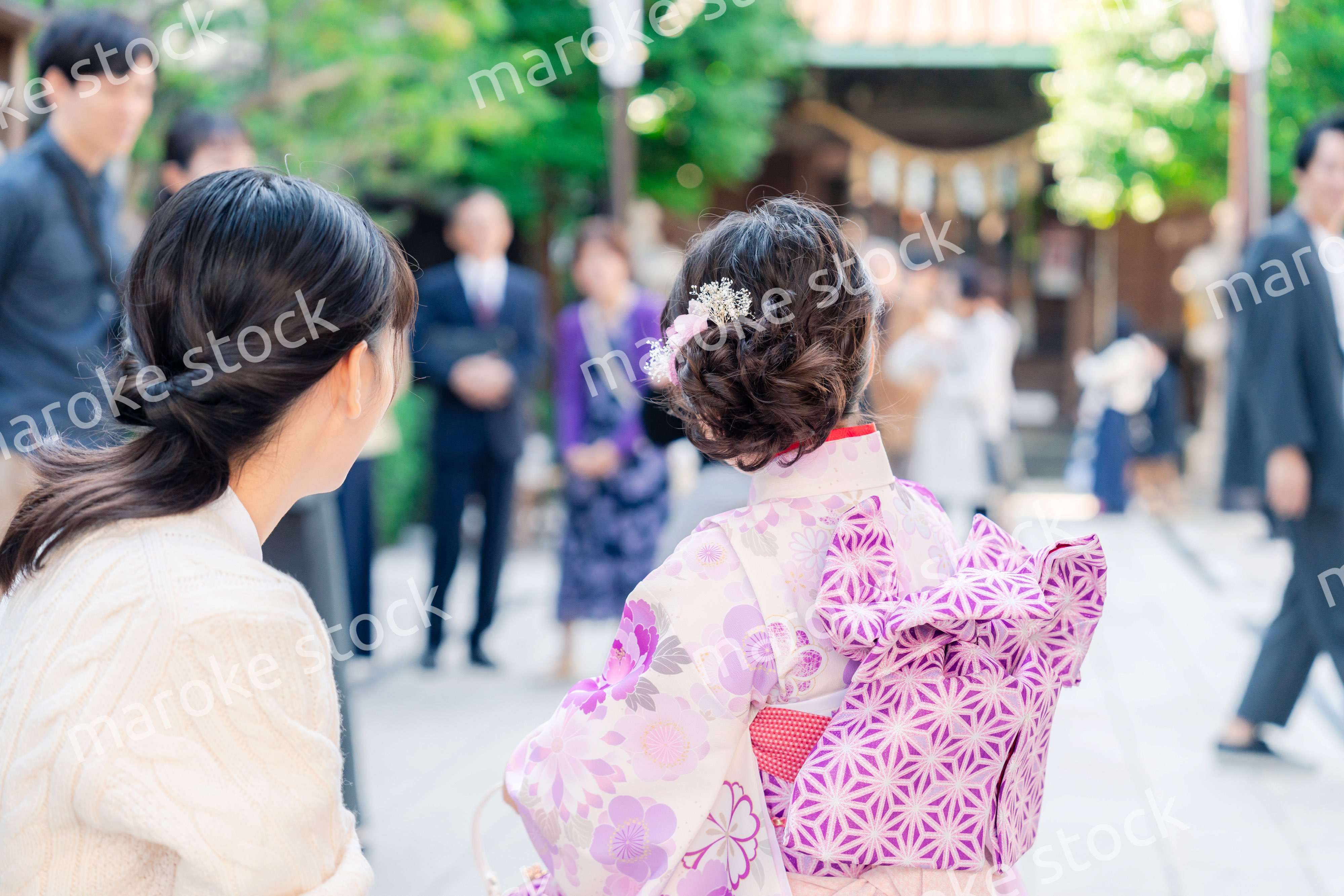 親戚が集まる七五三のお祝い