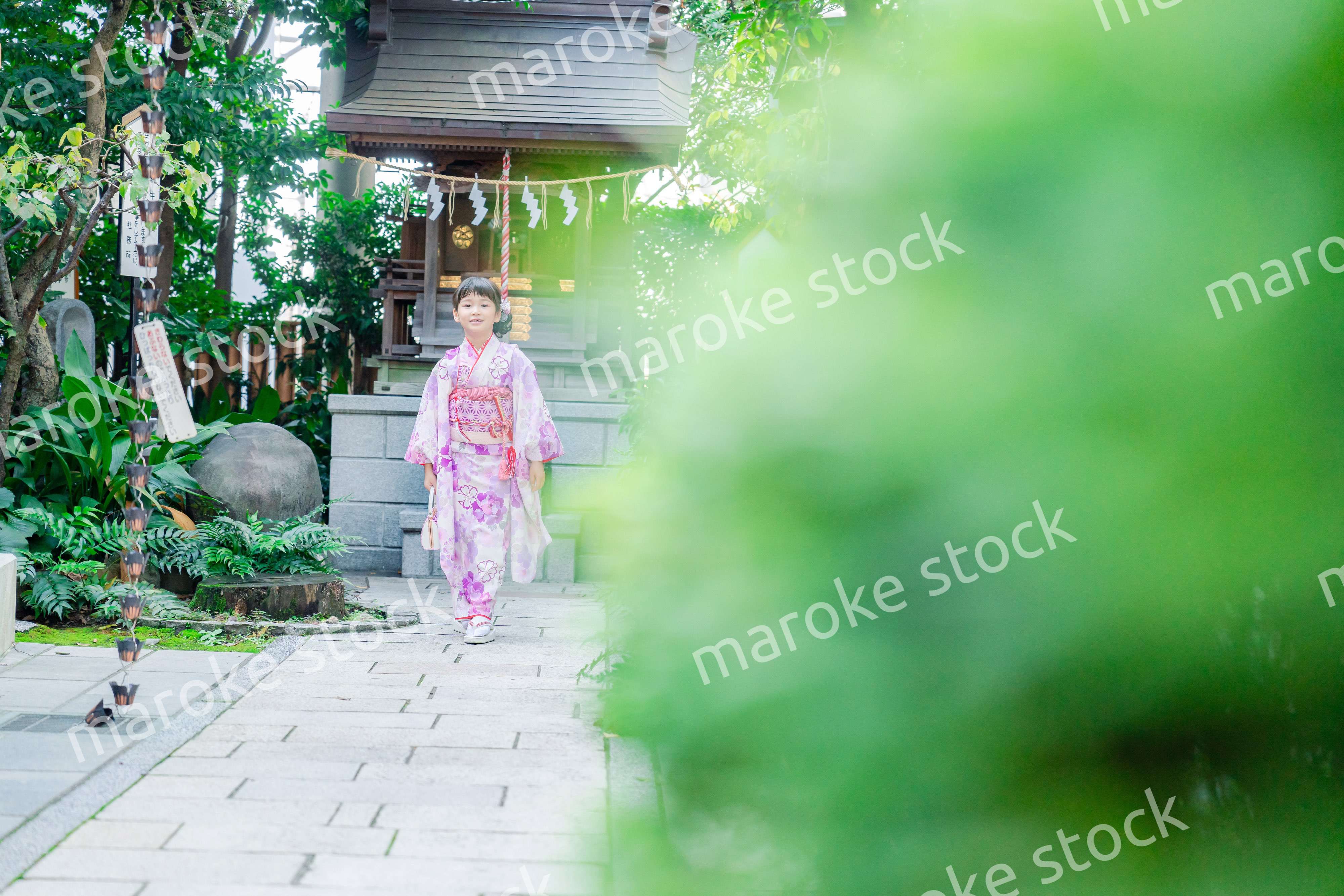 着物姿の女の子（七五三）