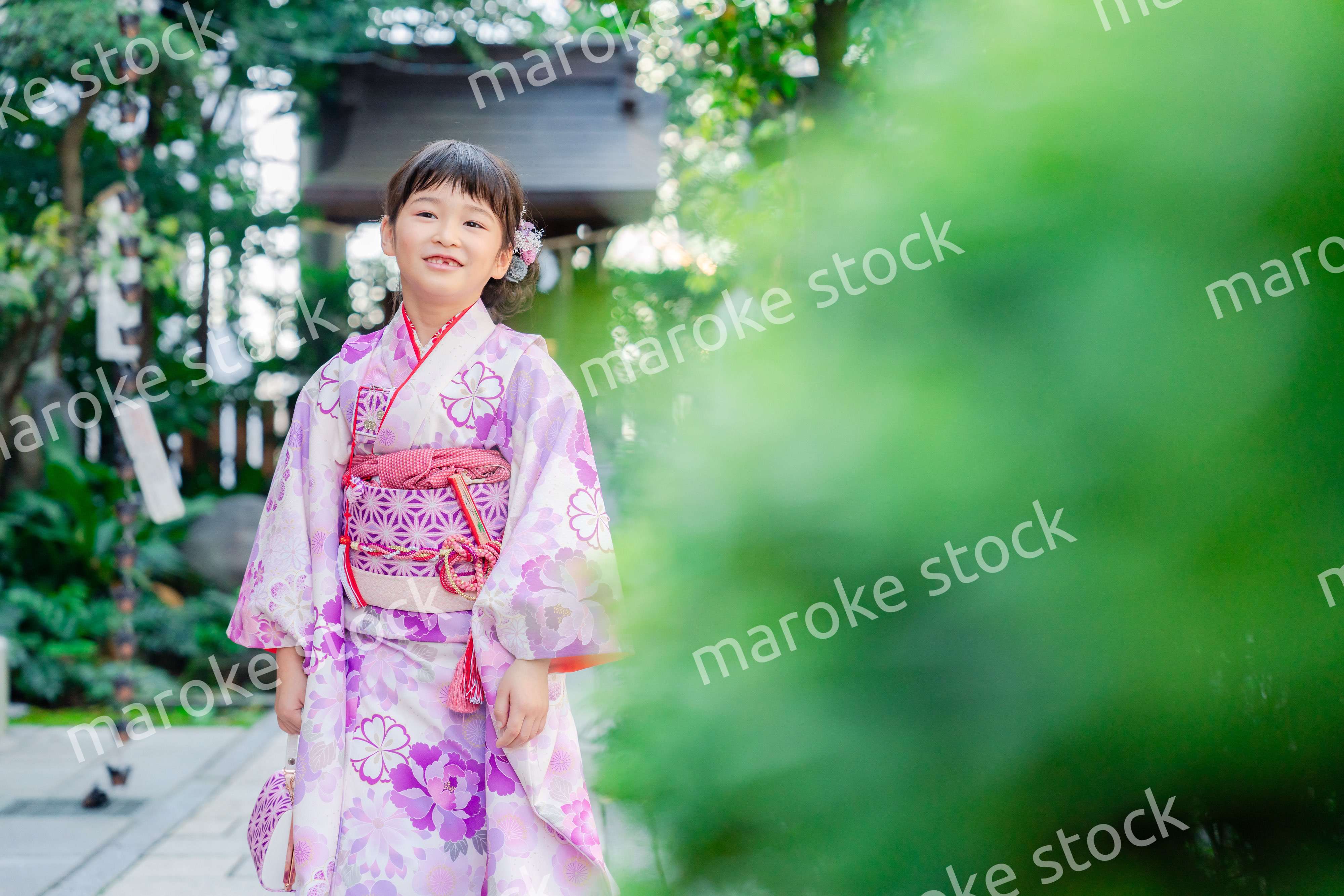 着物姿の女の子（七五三）