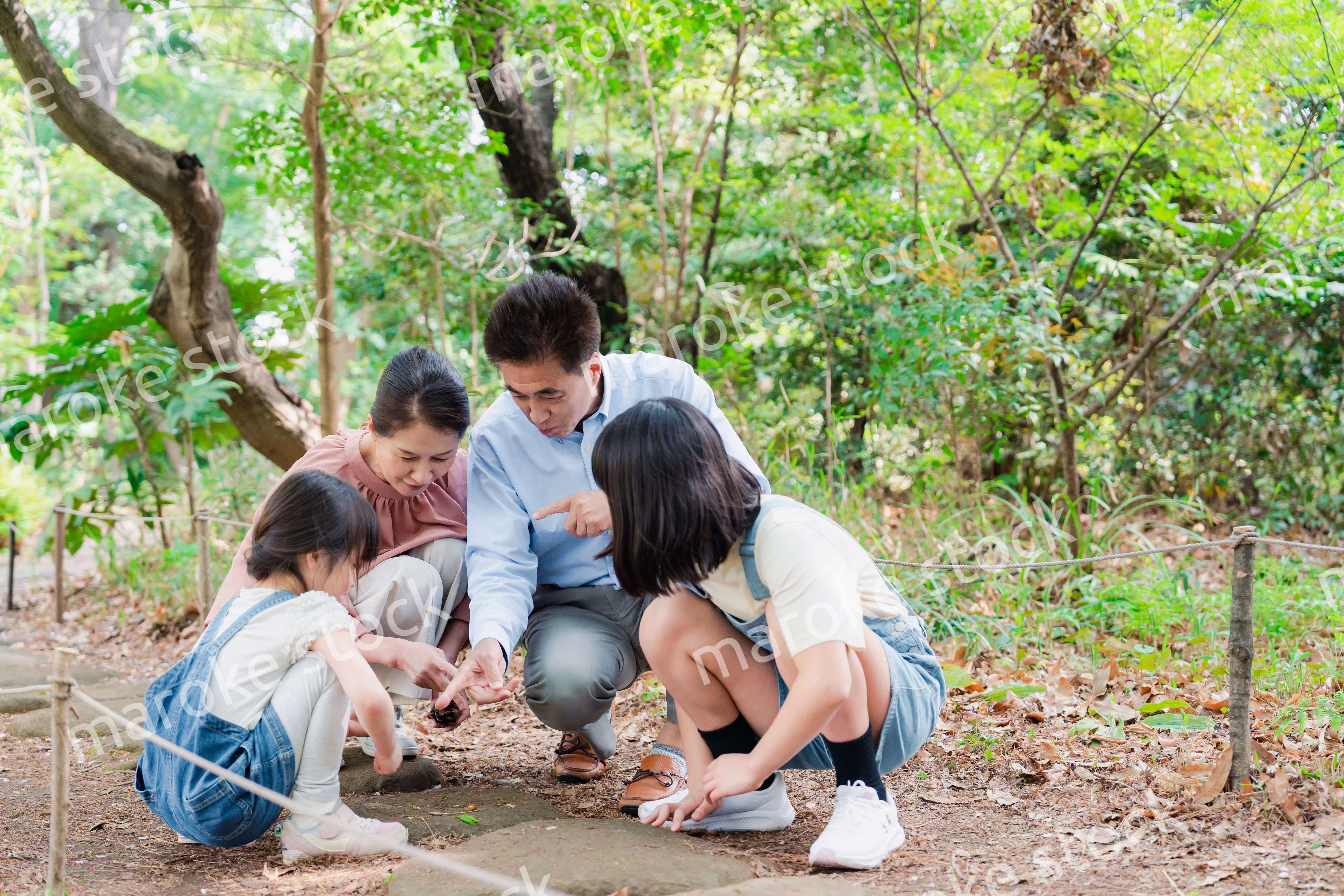田舎の祖父母の家で遊ぶ孫たち