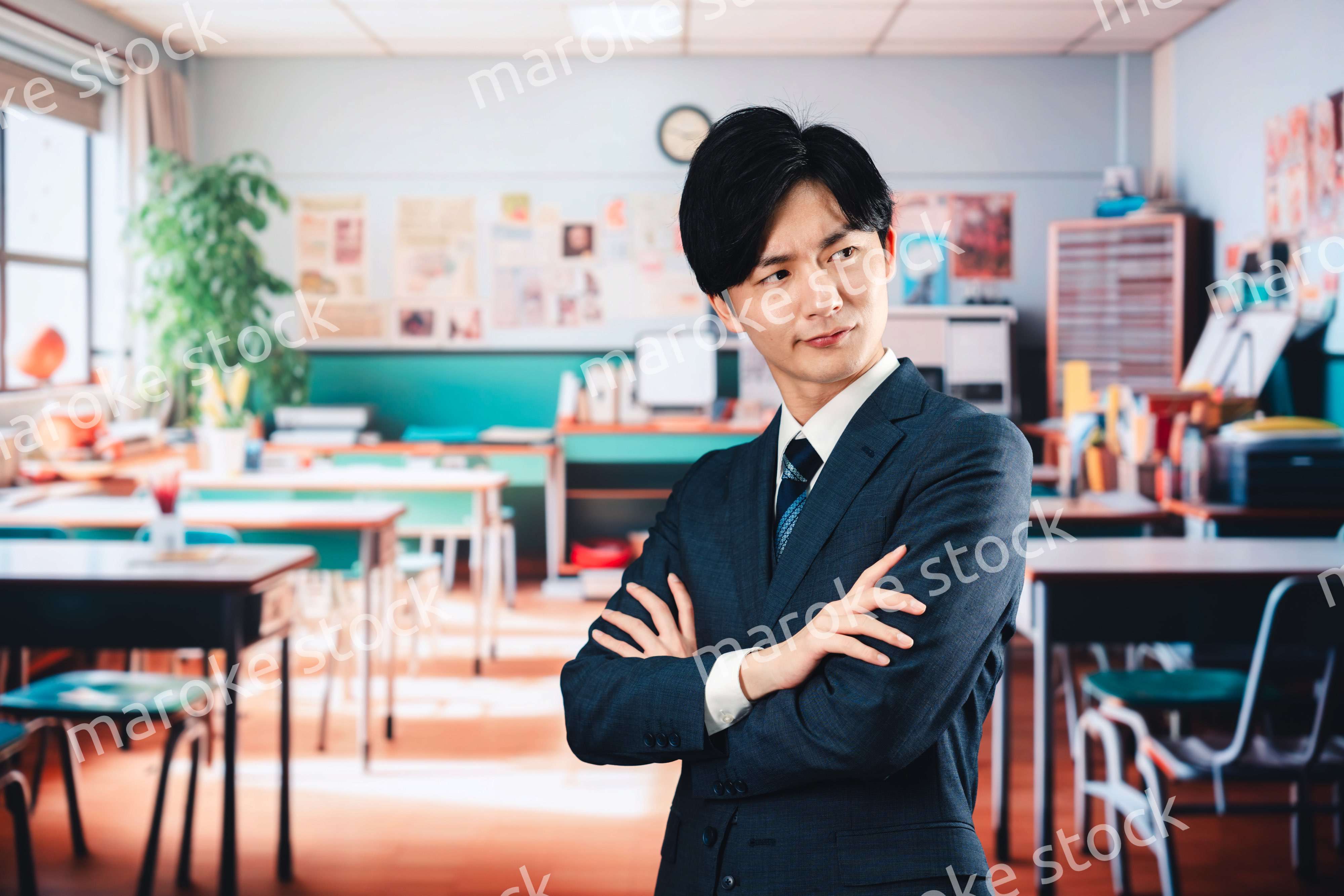 学校で悩む男性教師