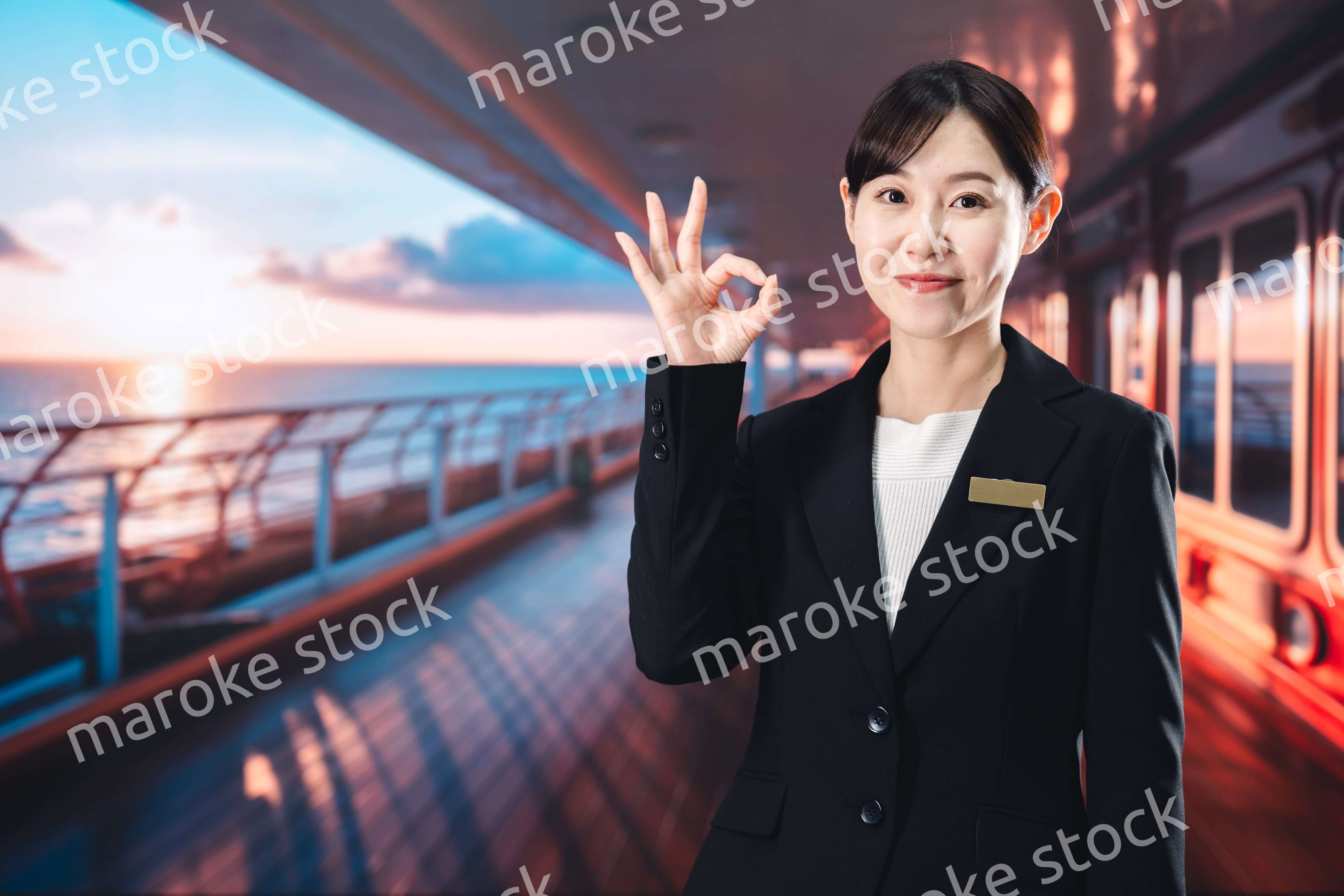 クルーズ船で船員を務める女性