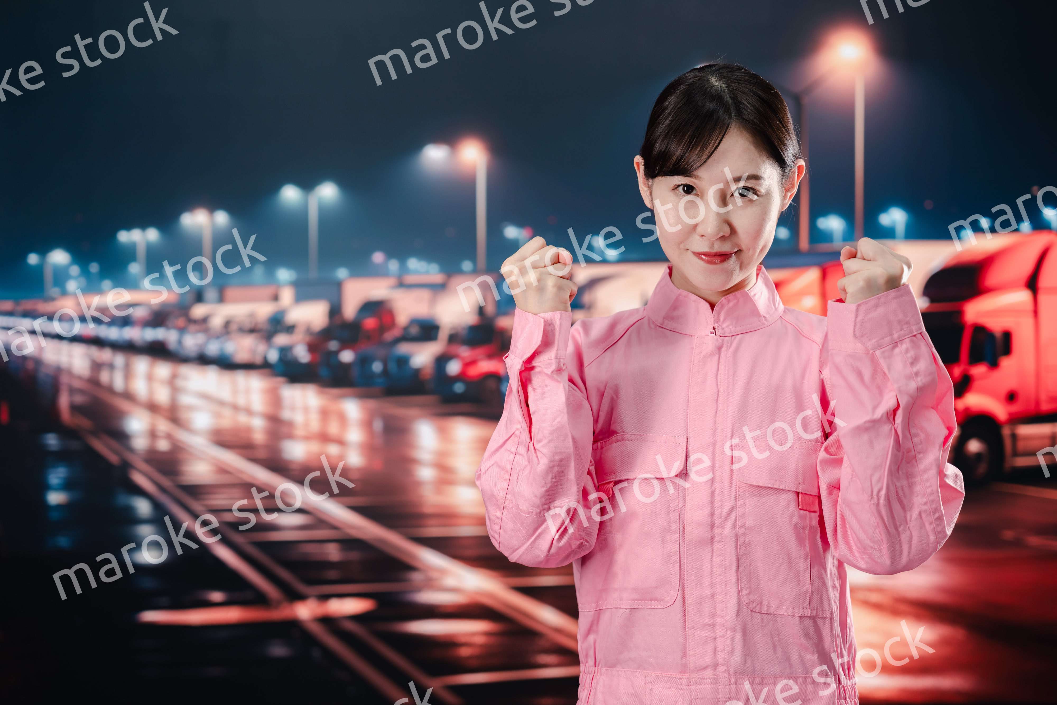 物流業界で働くトラックドライバーの女性