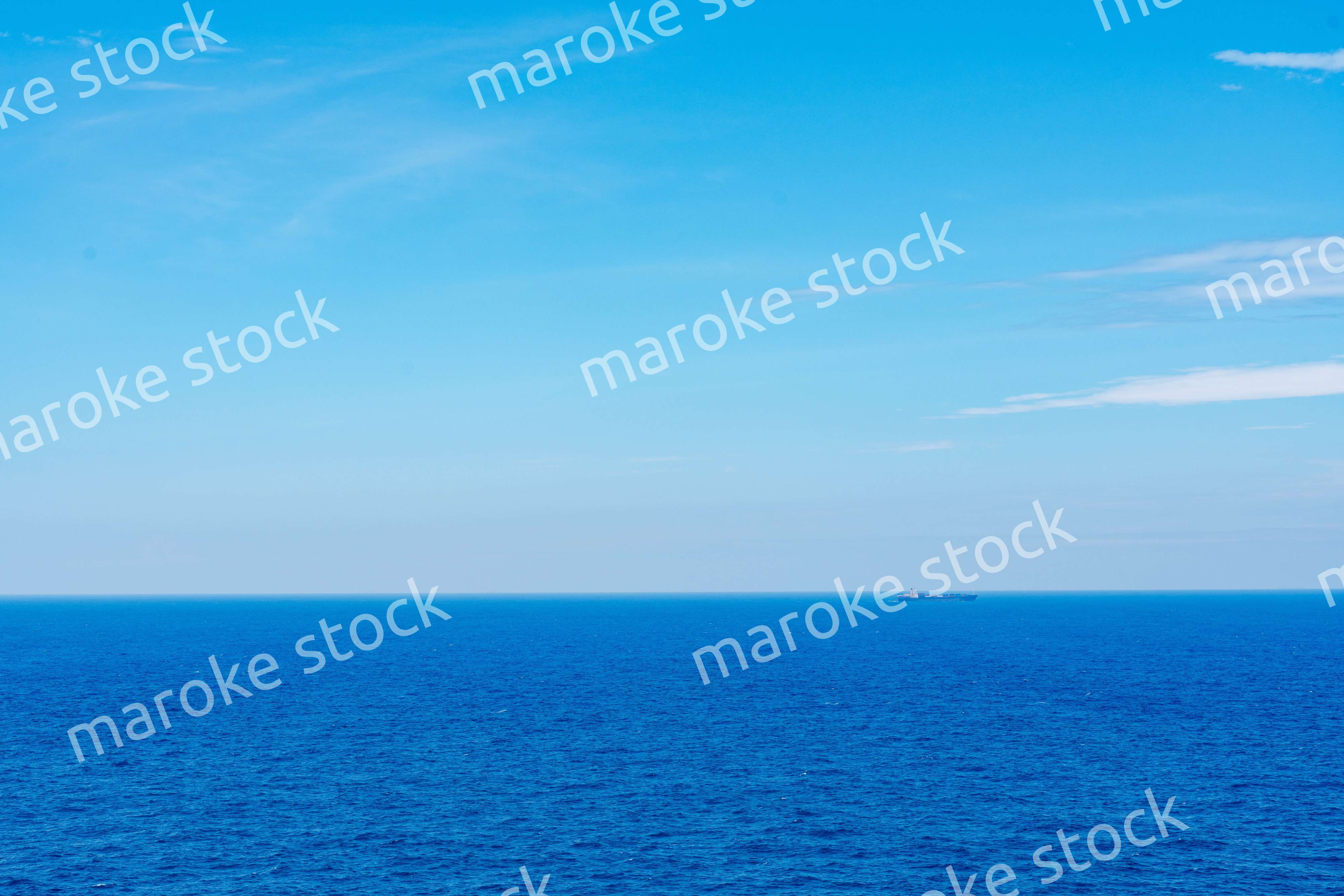 コンテナを積んで航海する貨物船