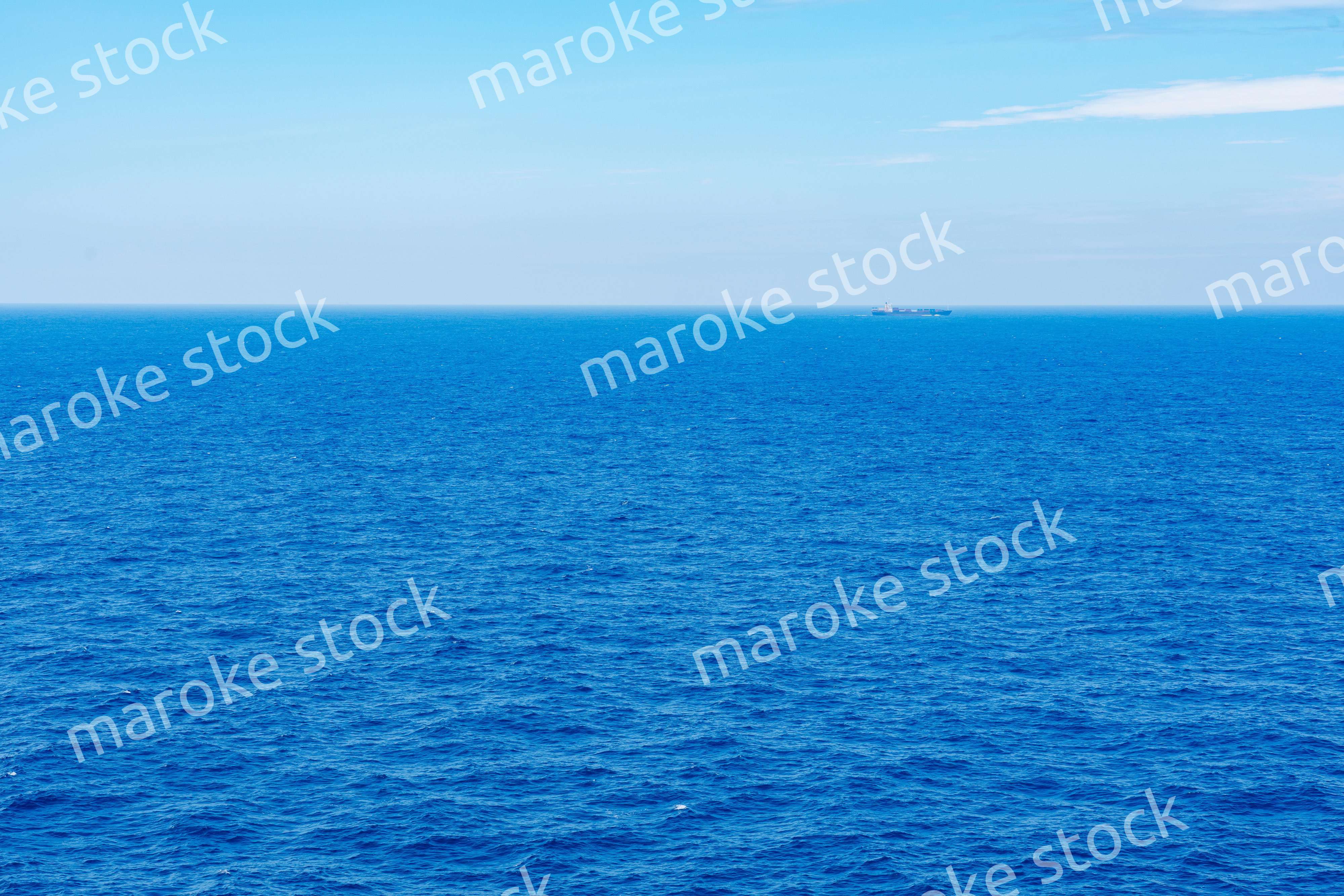 コンテナを積んで航海する貨物船