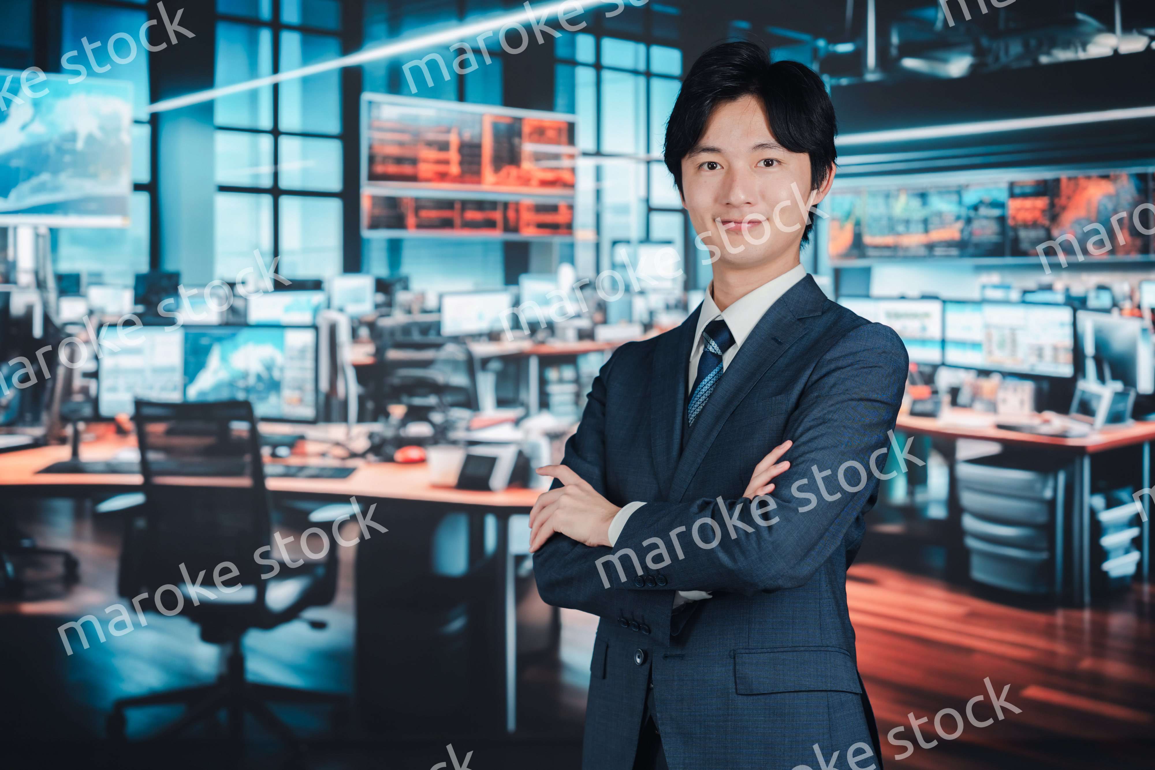 証券会社で働くビジネスマン