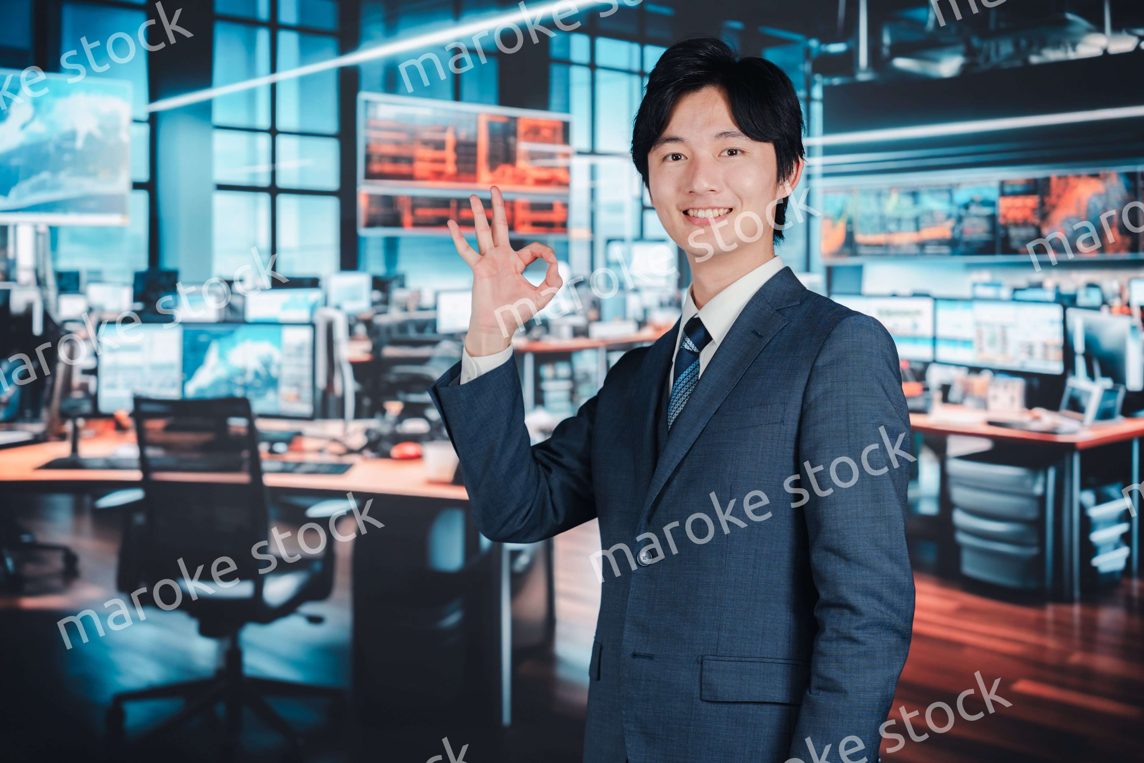 証券会社で働くビジネスマン