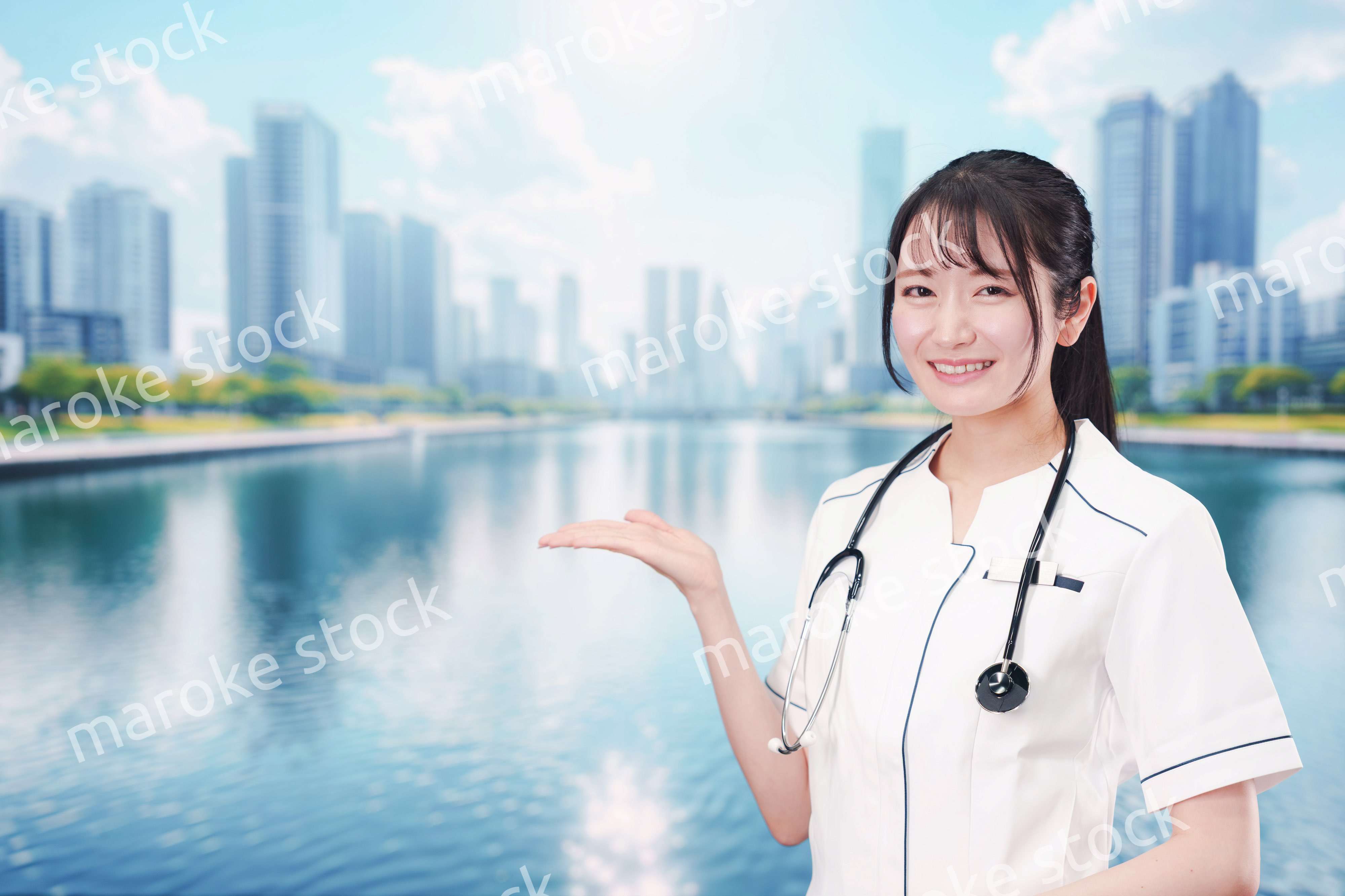 医療機関で働く若い女性の看護師