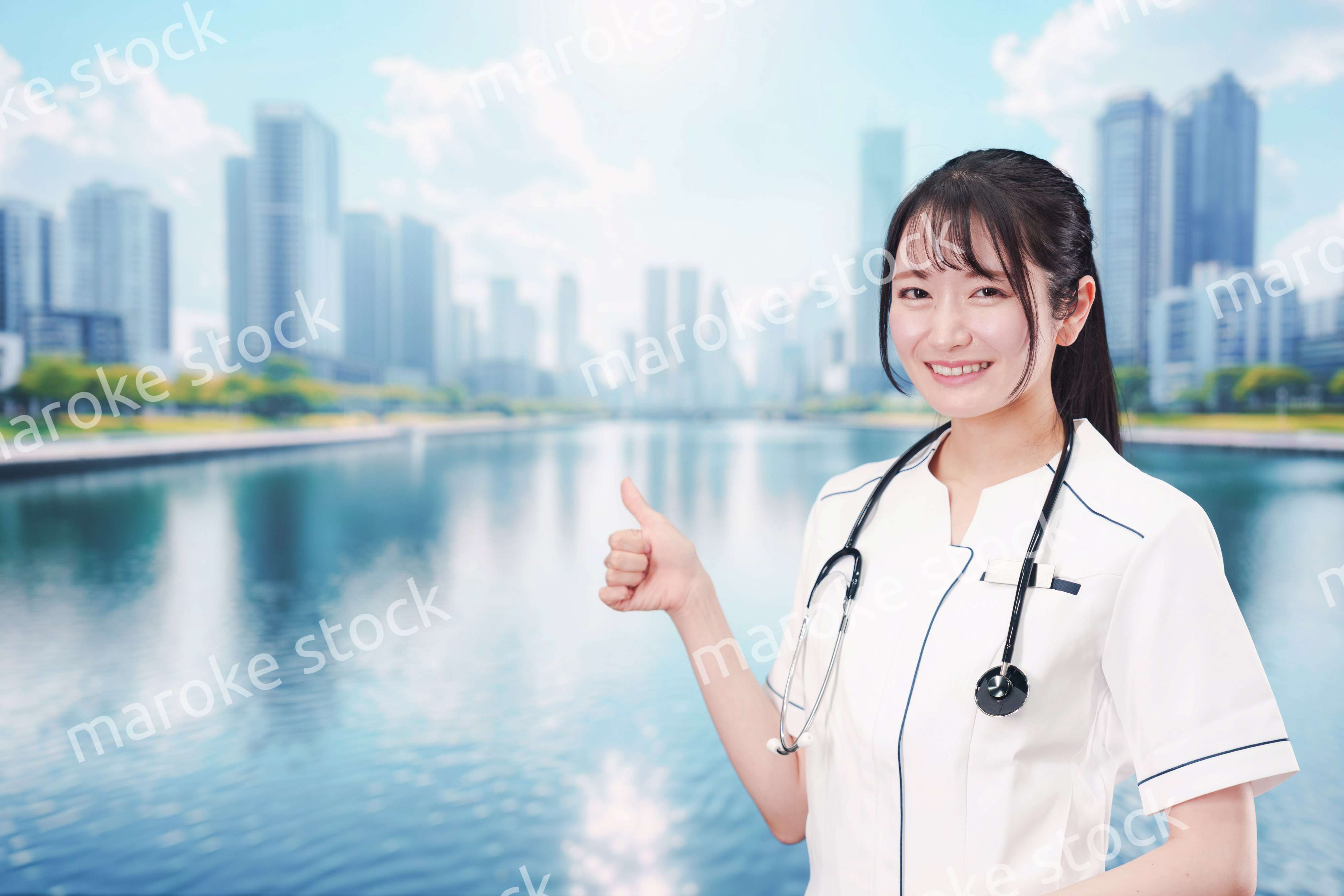 医療機関で働く若い女性の看護師