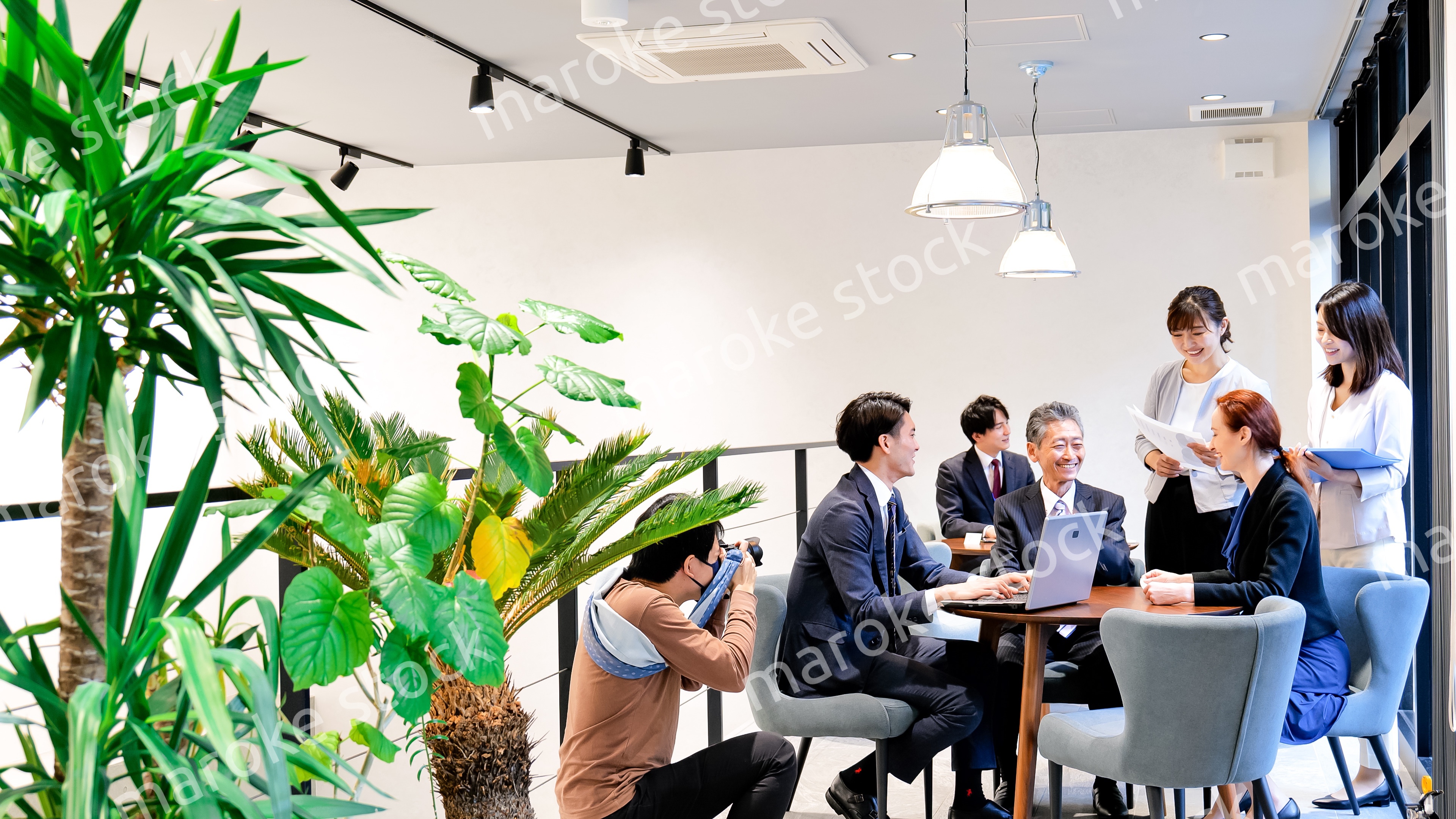 ストックフォト撮影現場