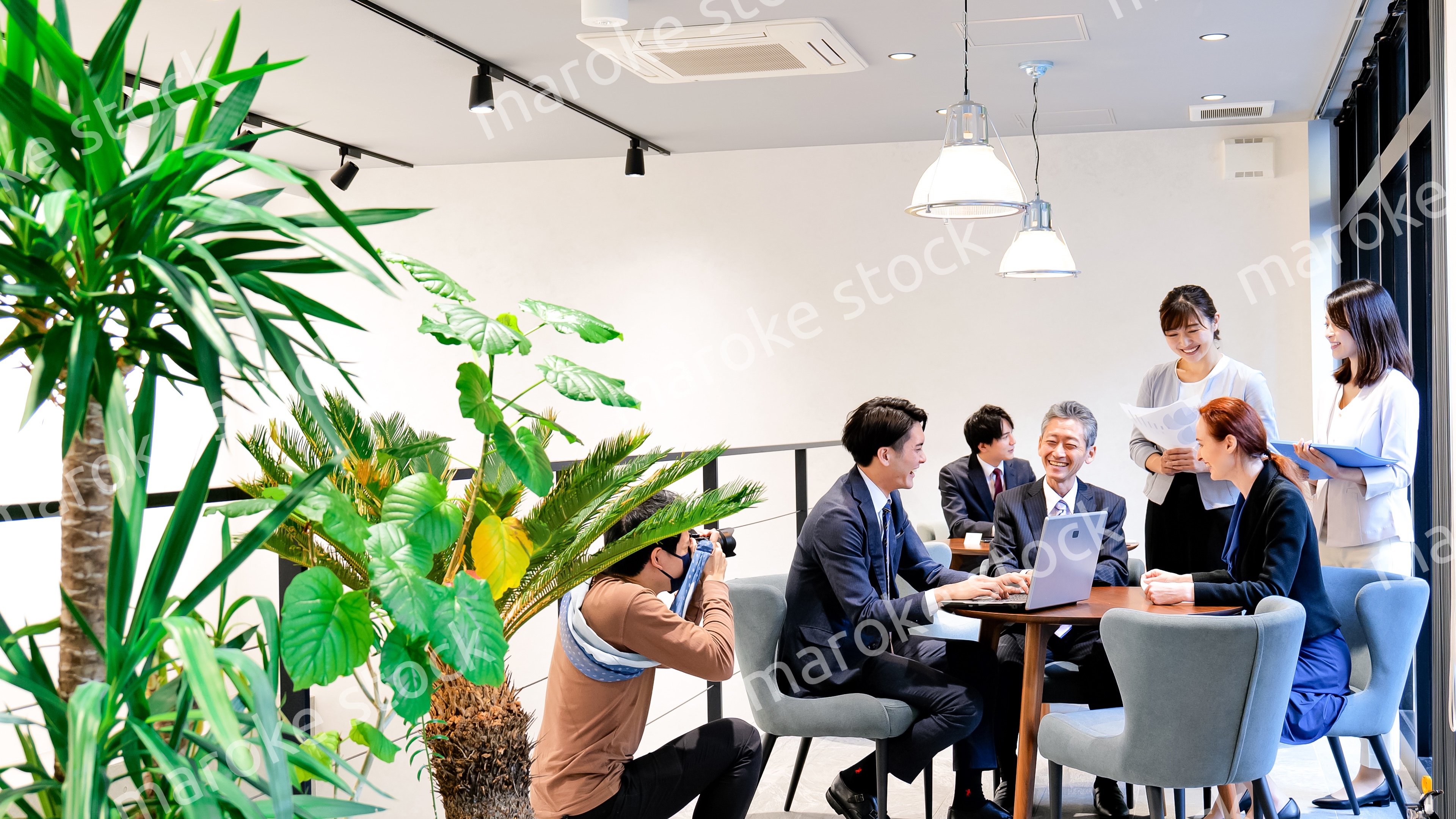 ストックフォト撮影現場