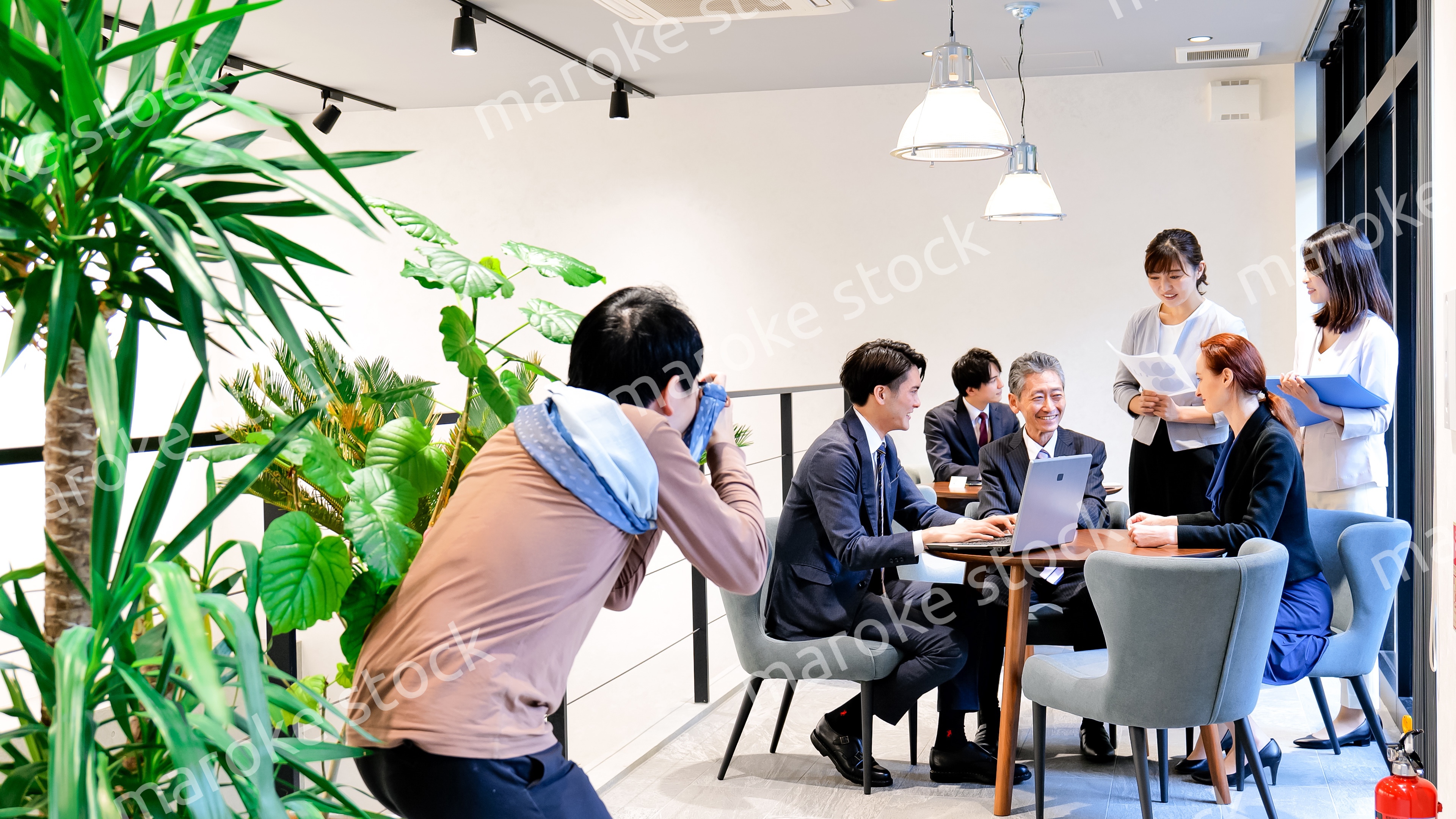 ストックフォト撮影現場