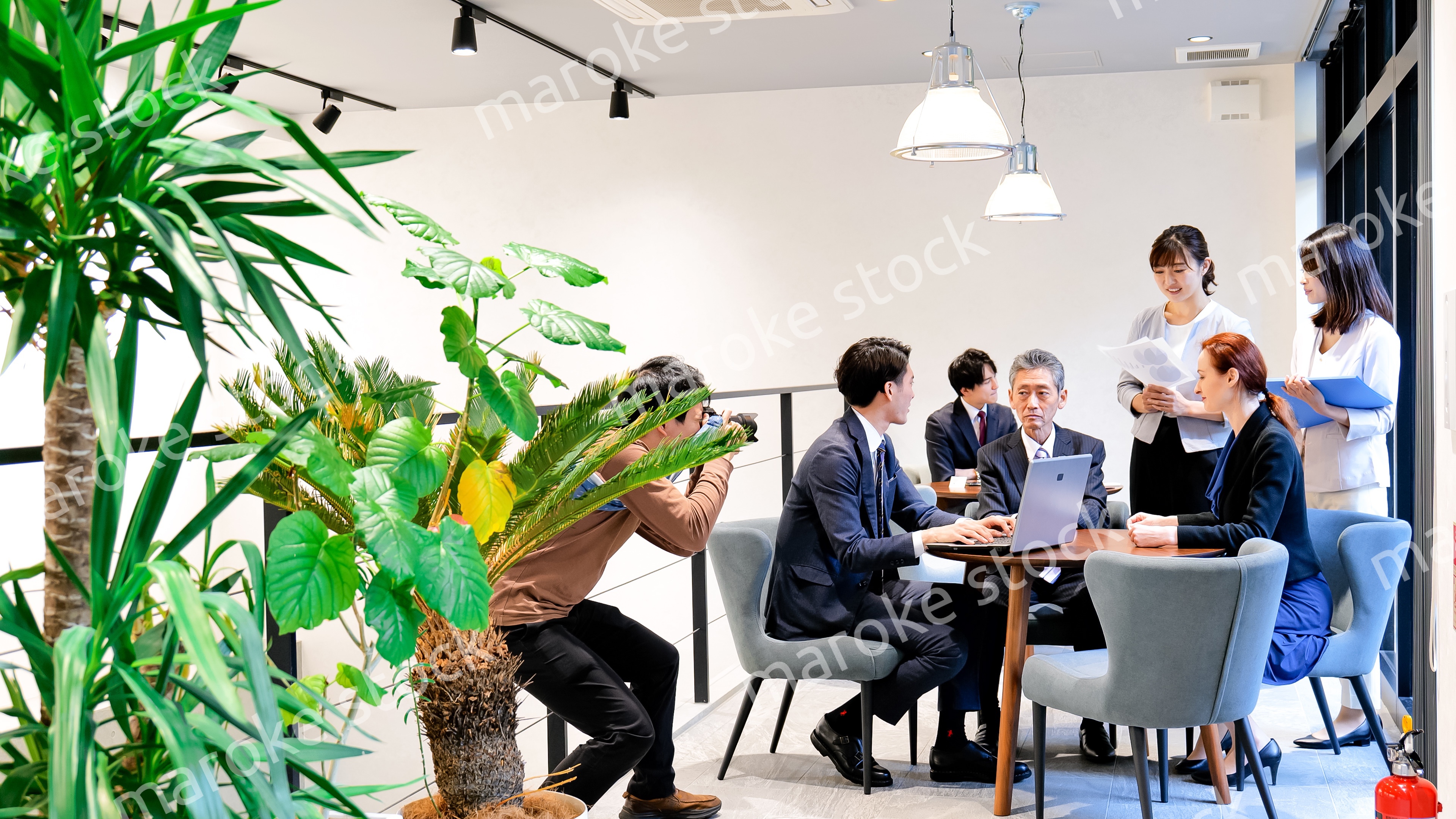 ストックフォト撮影現場