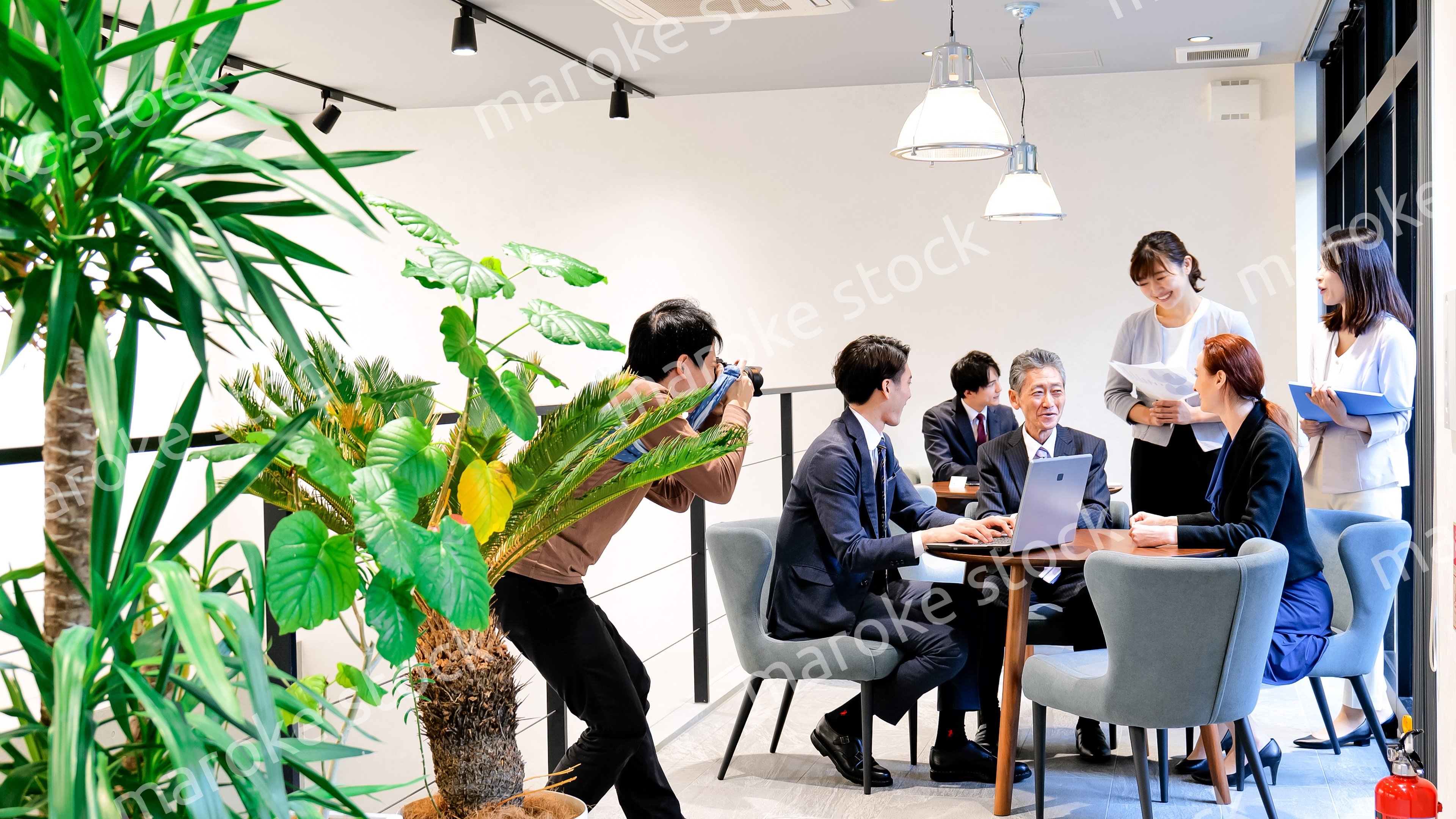 ストックフォト撮影現場