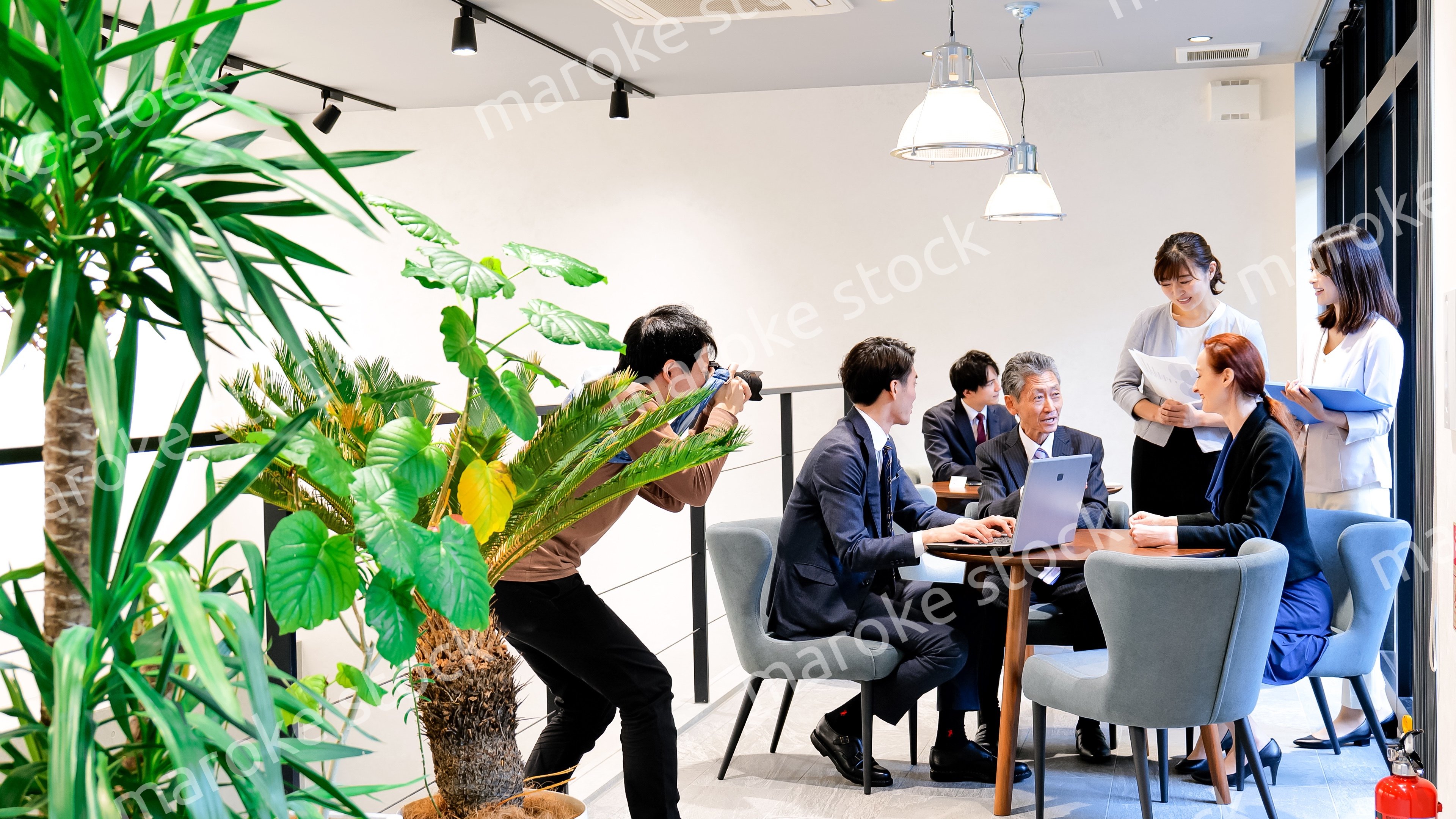 ストックフォト撮影現場