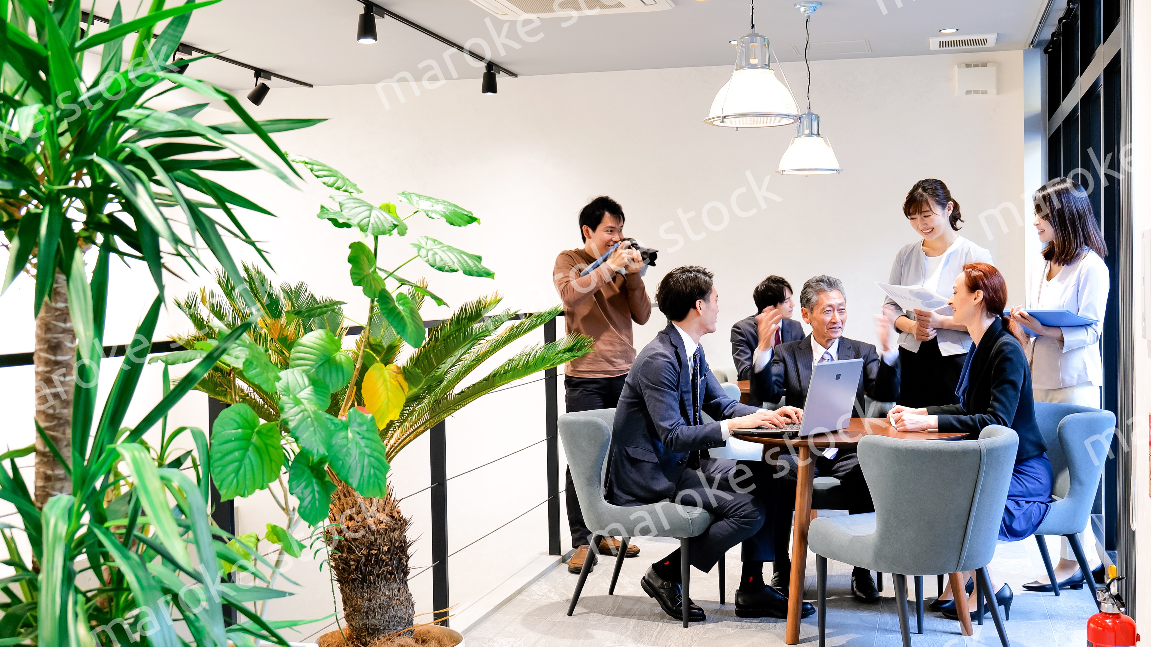 ストックフォト撮影現場