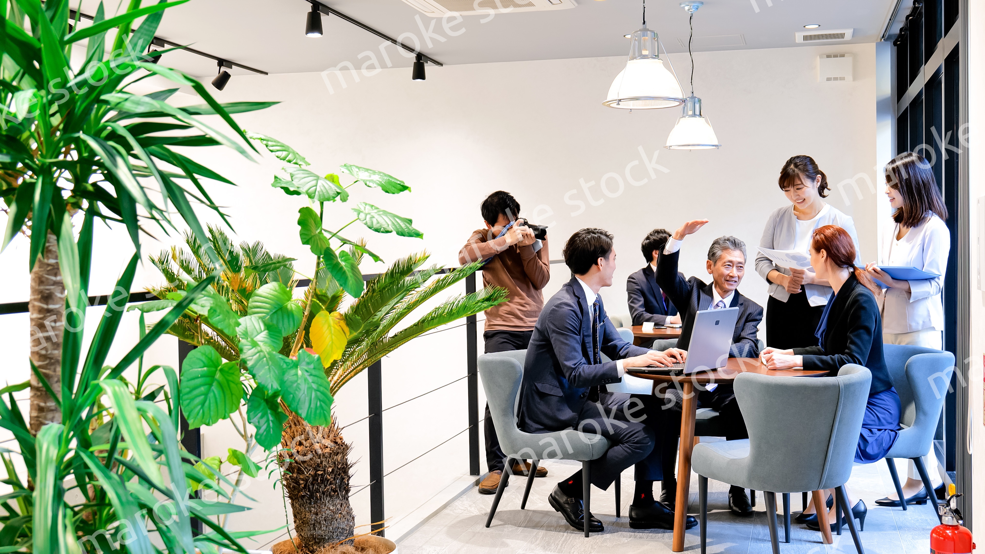 ストックフォト撮影現場