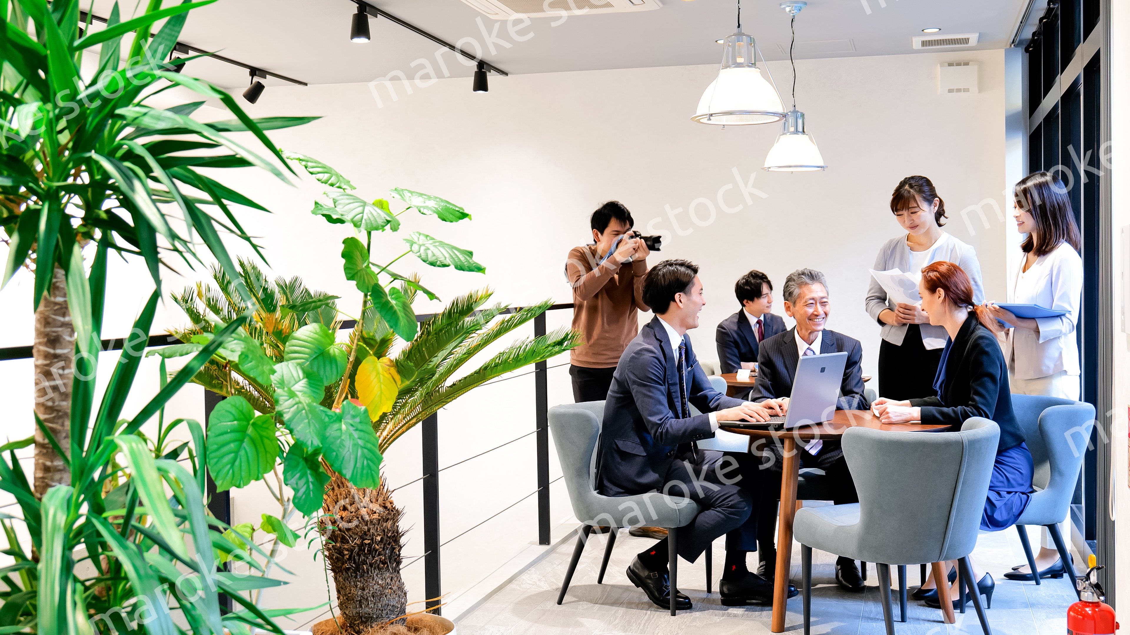 ストックフォト撮影現場