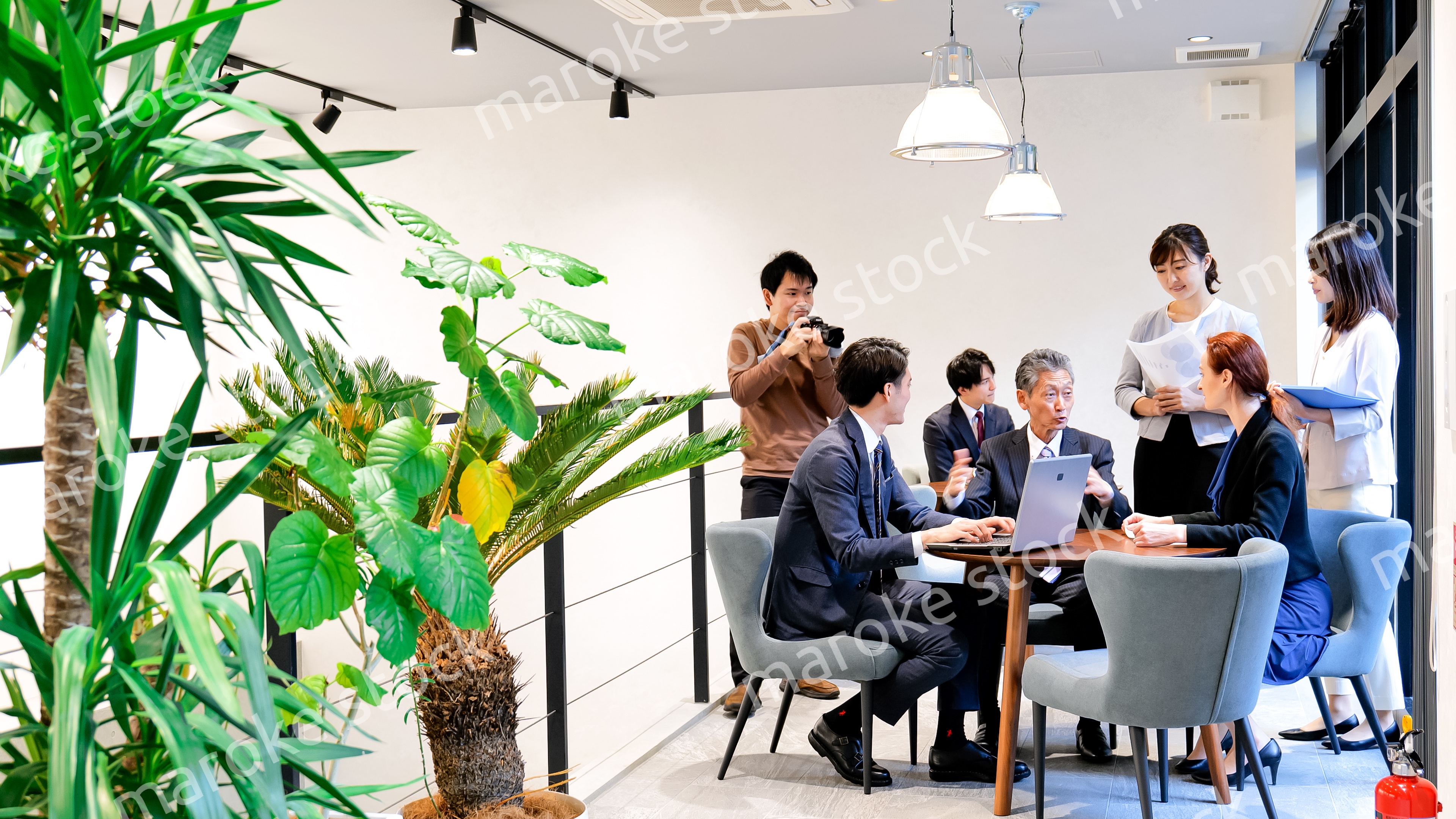 ストックフォト撮影現場