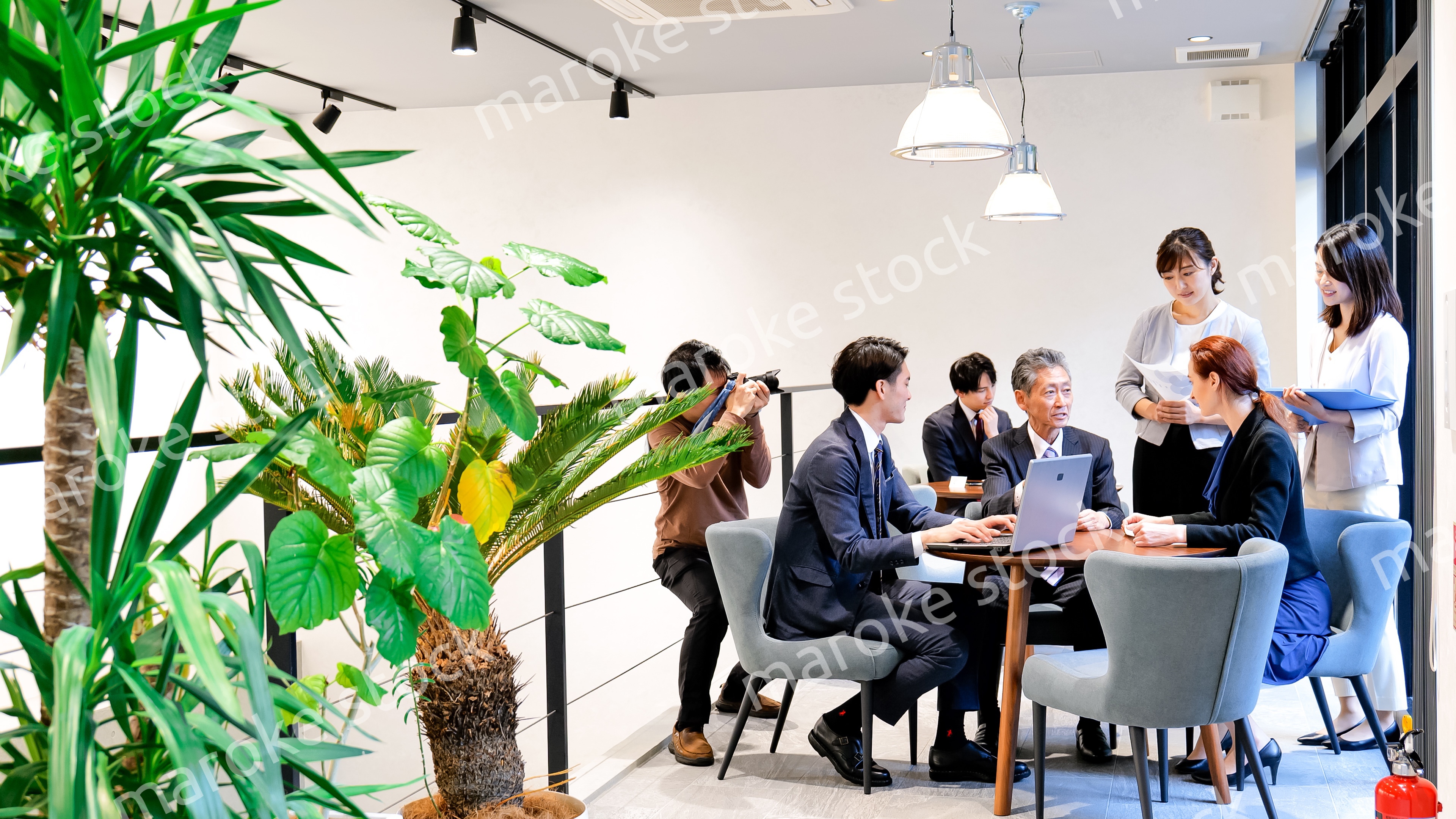 ストックフォト撮影現場