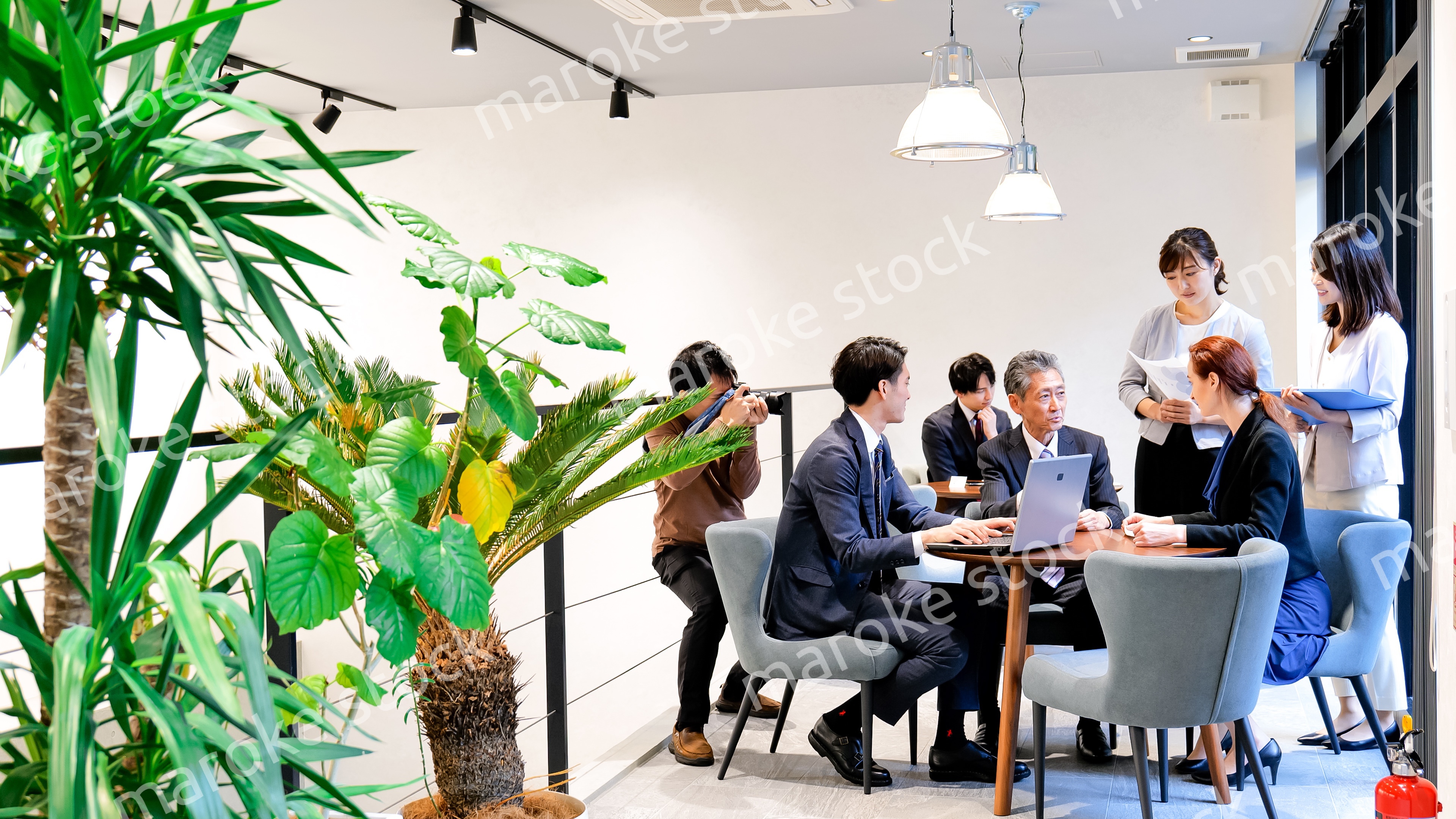 ストックフォト撮影現場