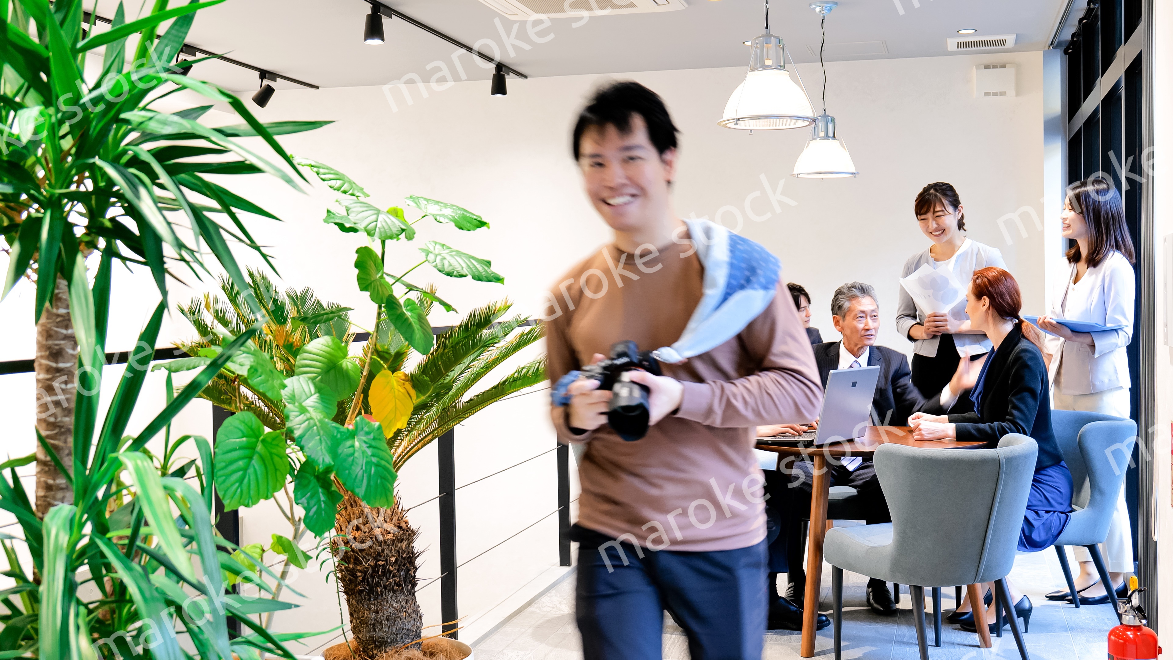 ストックフォト撮影現場