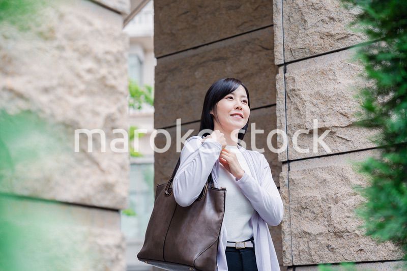 飛行機で出張をするキャリアウーマン
