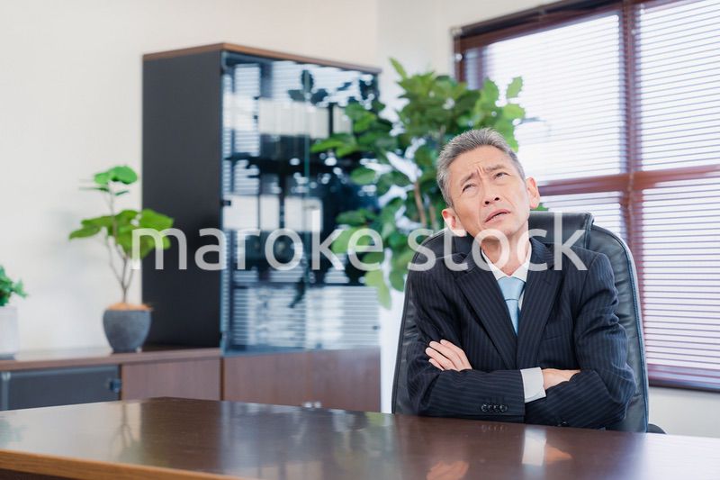 業績不振に頭を抱える経営者の男性