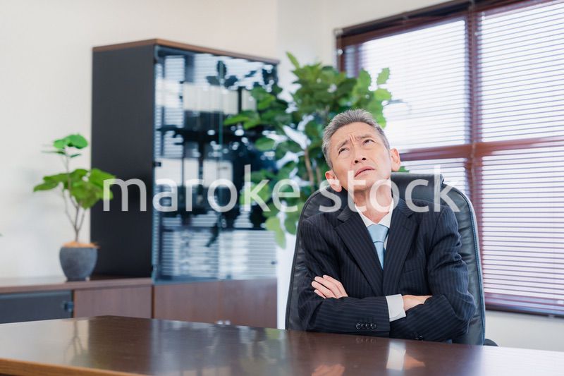 業績不振に頭を抱える経営者の男性