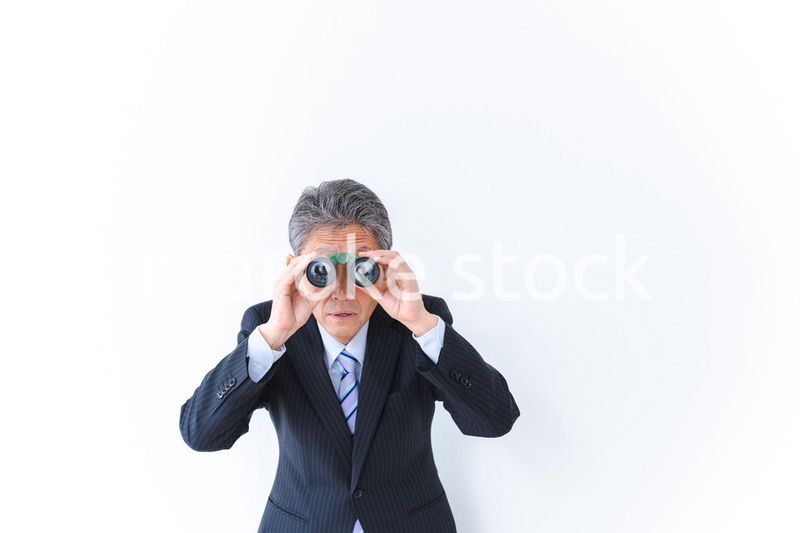 調査をする中年のビジネスマン