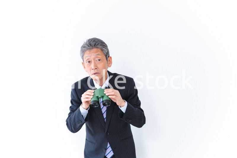 調査をする中年のビジネスマン