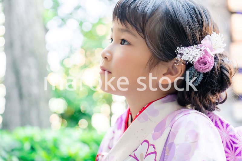 着物姿の女の子（七五三）