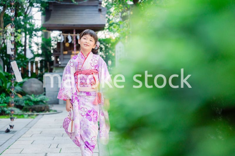 着物姿の女の子（七五三）