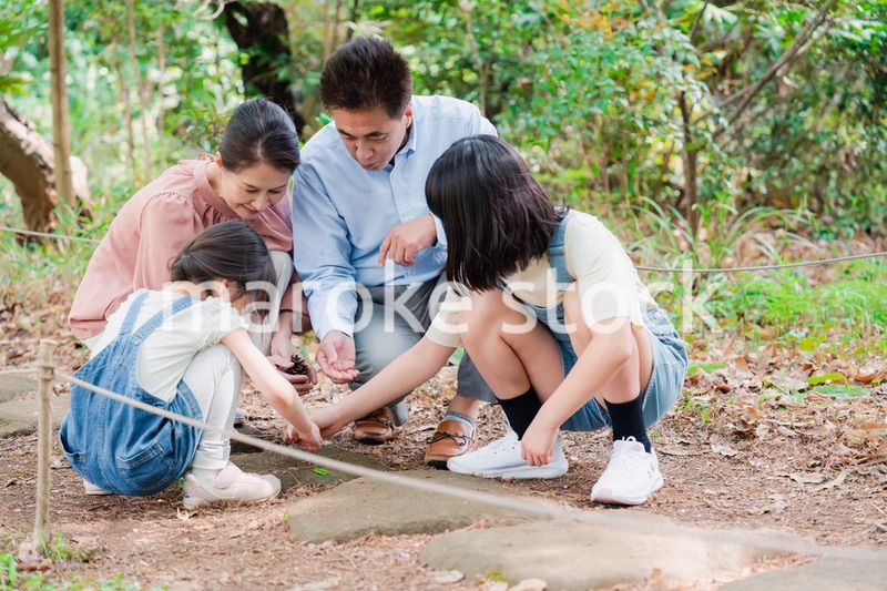 田舎の祖父母の家で遊ぶ孫たち