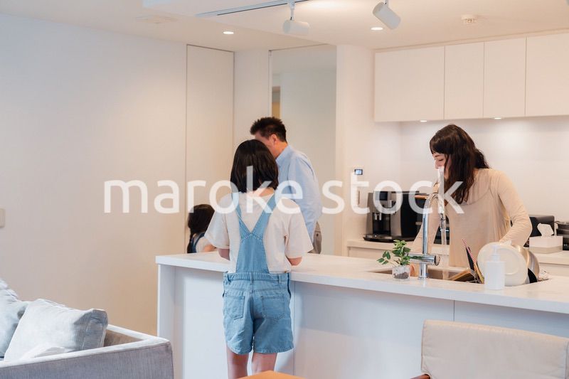 二世帯住宅に住む家族