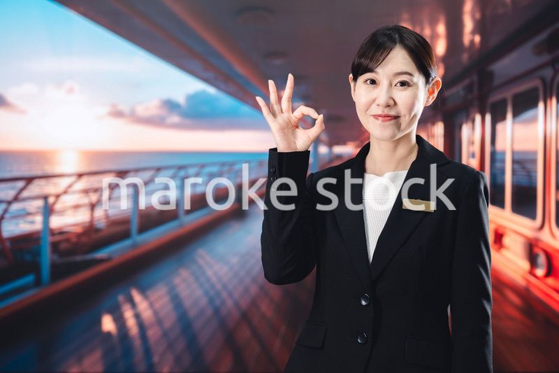クルーズ船で船員を務める女性