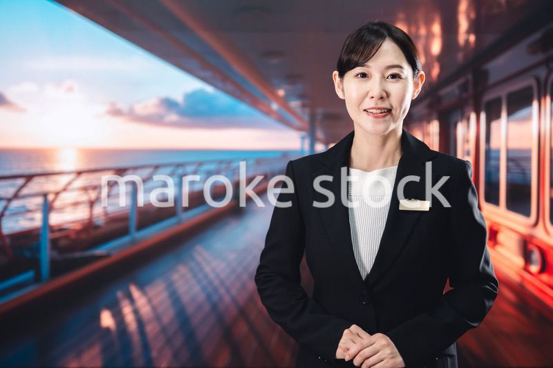 クルーズ船で船員を務める女性