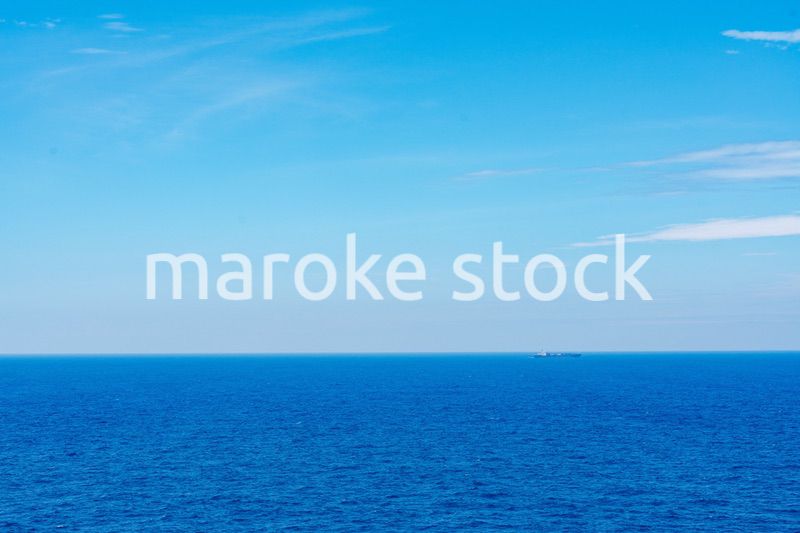 コンテナを積んで航海する貨物船