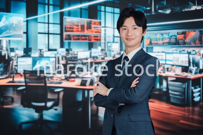 証券会社で働くビジネスマン