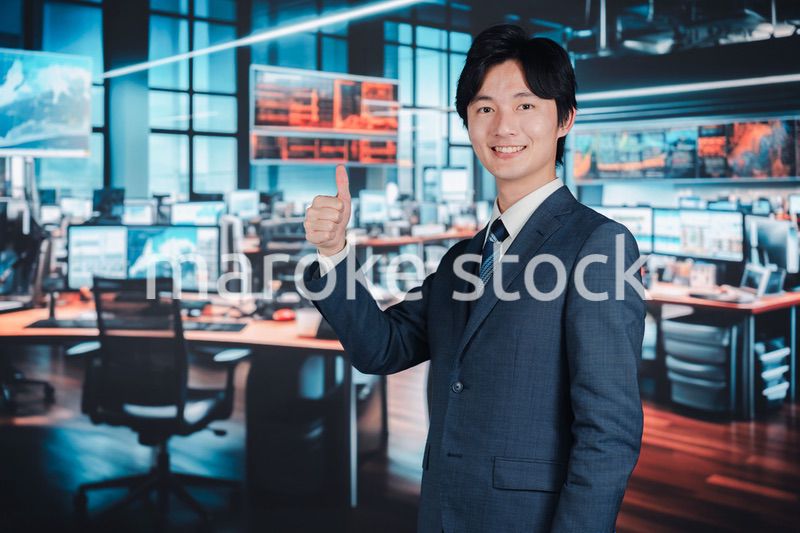 証券会社で働くビジネスマン