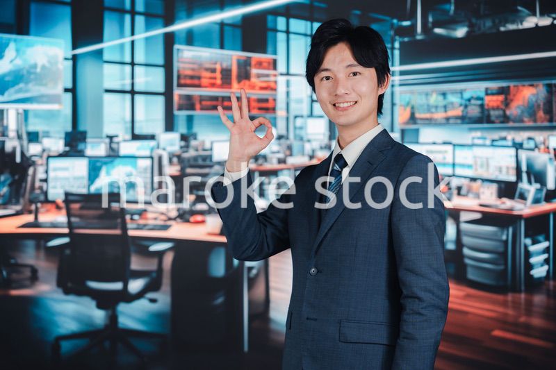 証券会社で働くビジネスマン