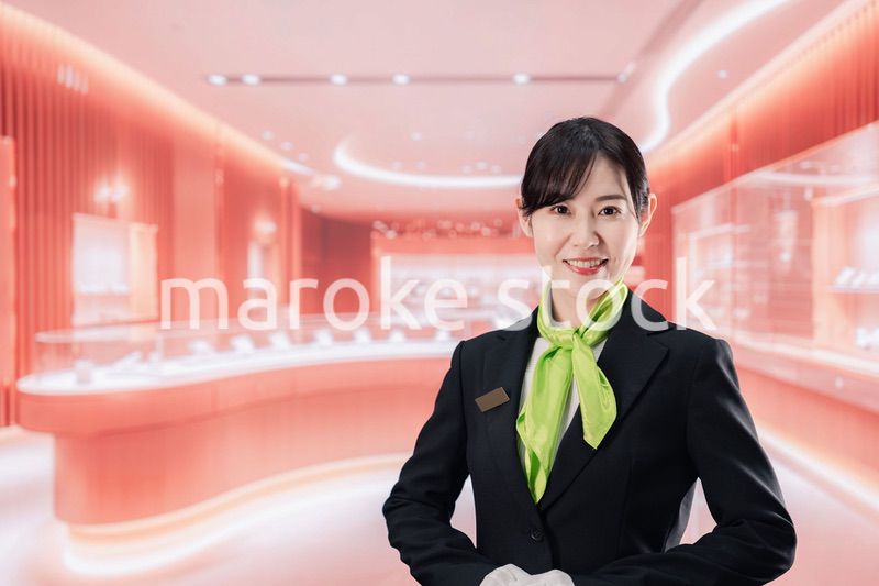 免税店で働く女性スタッフ