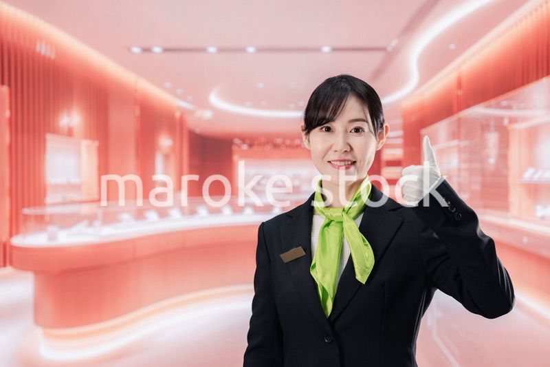 免税店で働く女性スタッフ