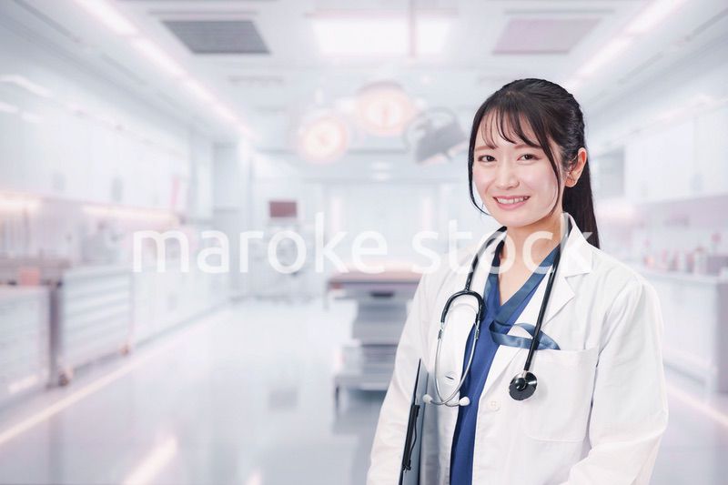 病院で働く若い女性のドクター