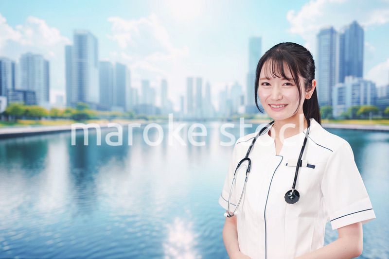 医療機関で働く若い女性の看護師